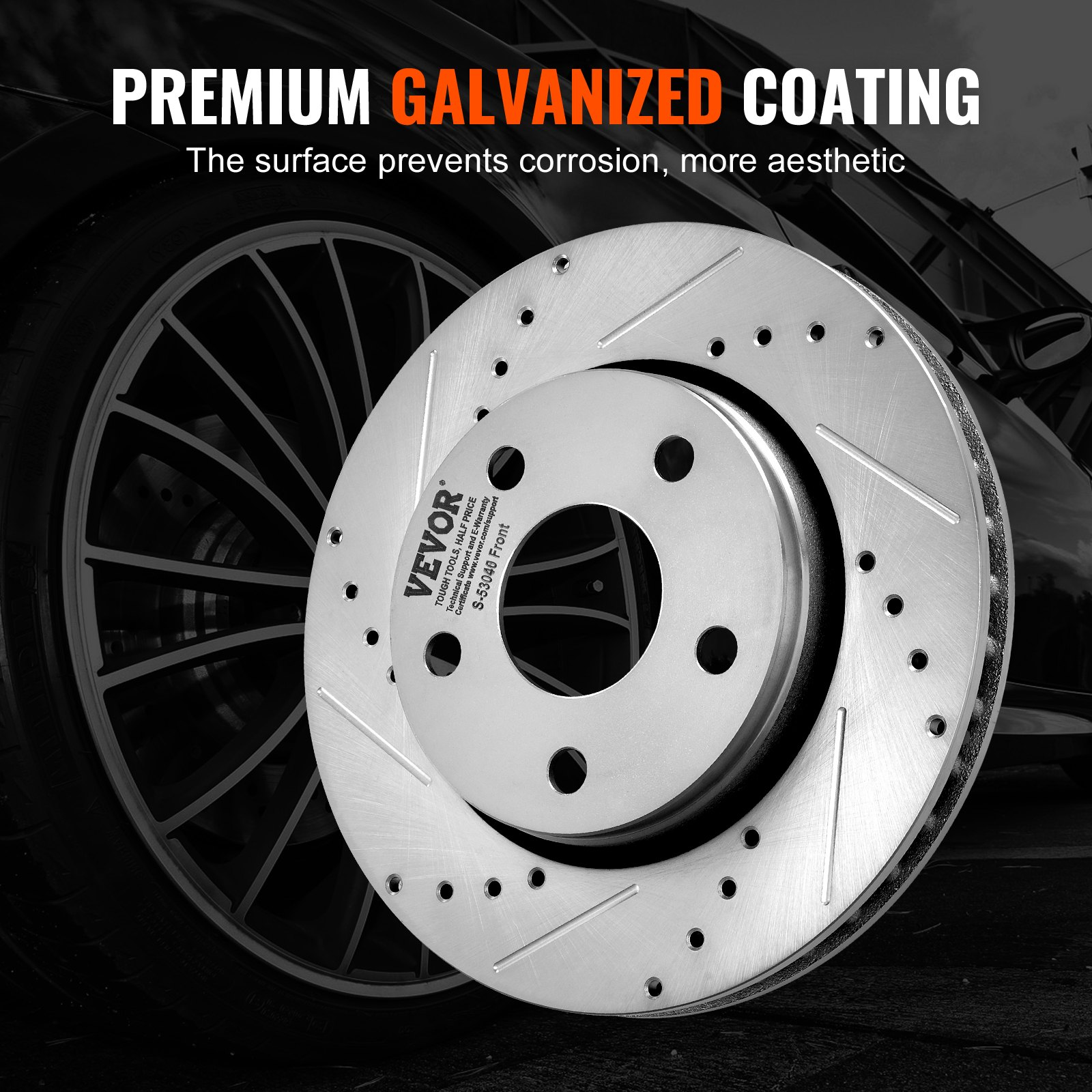 Drilled Slotted Front&Rear Brake Rotors Pads Kit for 07-2017 Jeep Wrangler - Bild 5 von 10