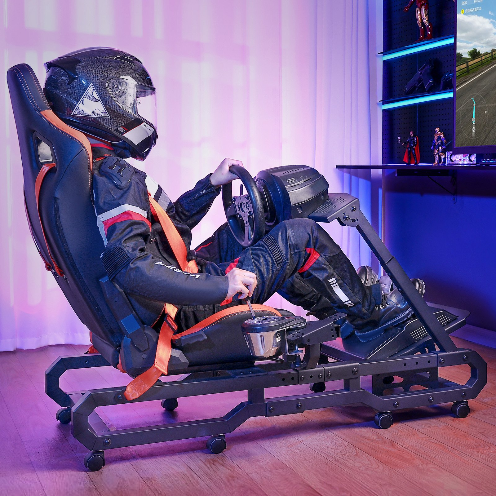 Heavy Duty Racing Wheel Stand for Logitech G923/G920/G29 Max Load 330LBS - Picture 7 of 10