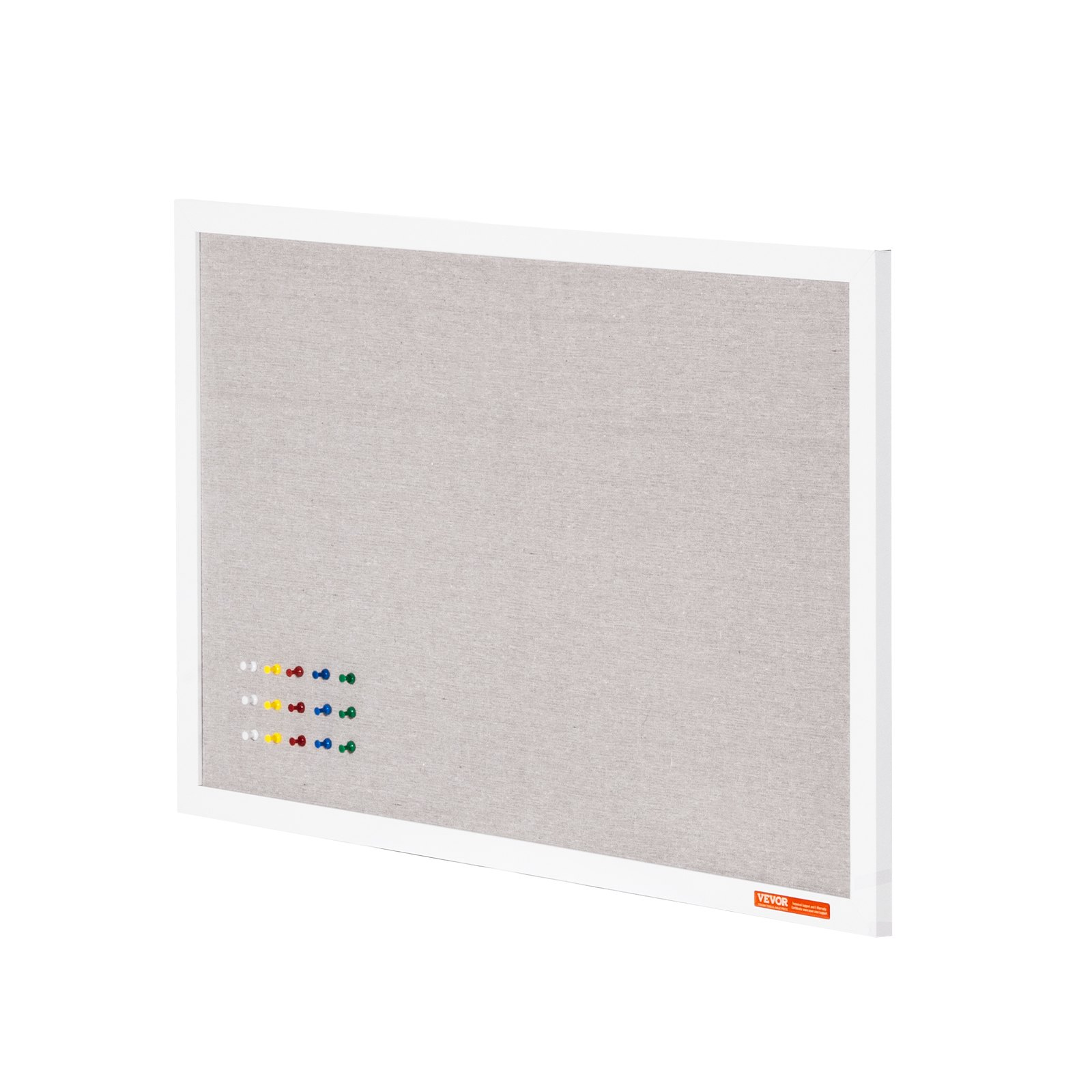 30"x20" White Cork Board with Linen Surface – Stylish Wall-Mounted Bulletin Boa - Picture 10 of 10