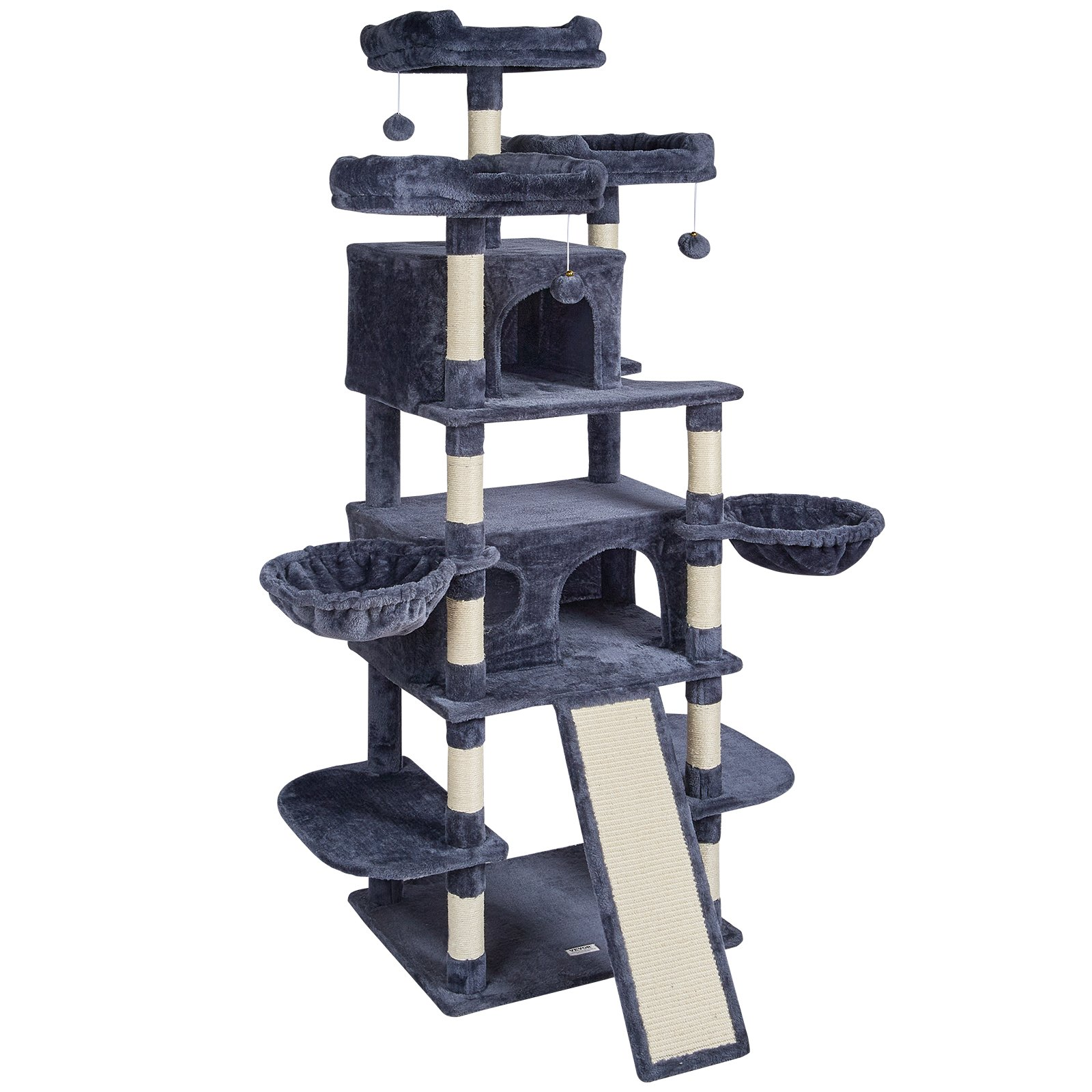 VEVOR Cat Tree 68.5" Cat Tower for Indoor Cats with Cat Condos Scratching Post