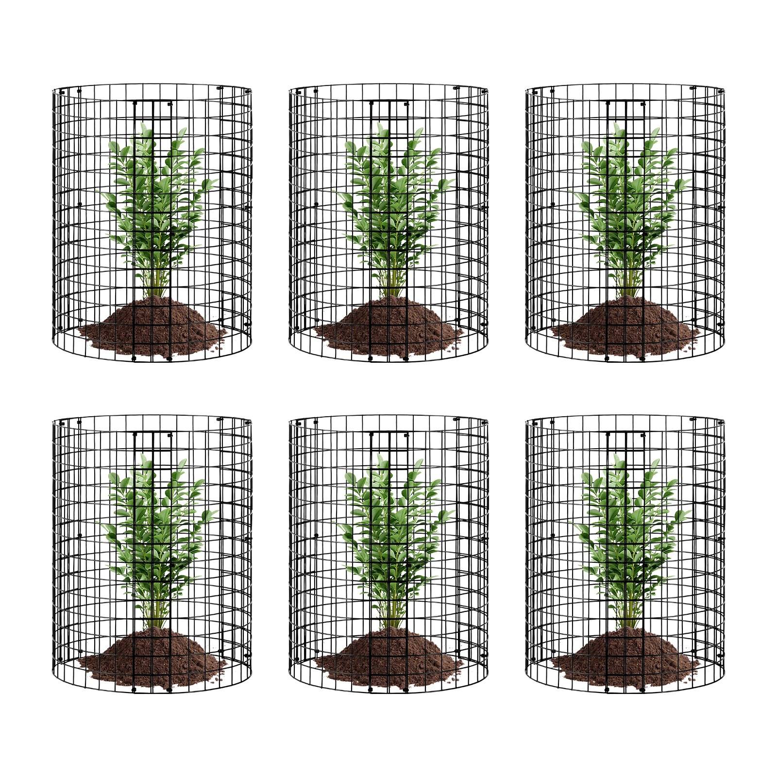 6 Pack Plant Protector from Animals 12.6'' Dia. x 14'' H Metal Plant Cage - Picture 9 of 10