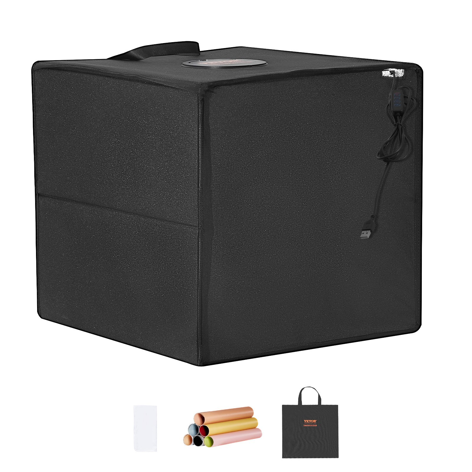 VEVOR 12" x 12" Photo Studio Light Box 3000-5600K 6 Double-Sided Color Backdrops - Picture 8 of 10