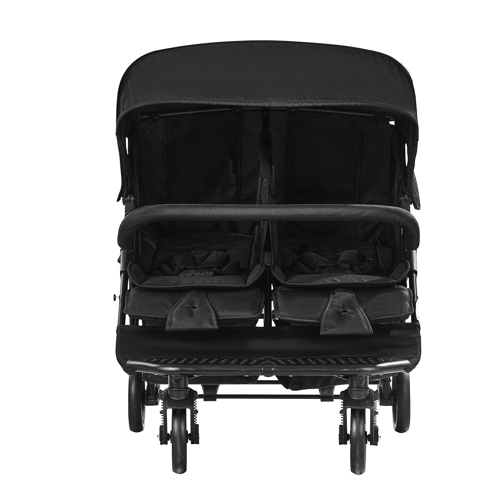 VEVOR Double Stroller - Lightweight, Foldable Side-by-Side Twin Stroller in Blac