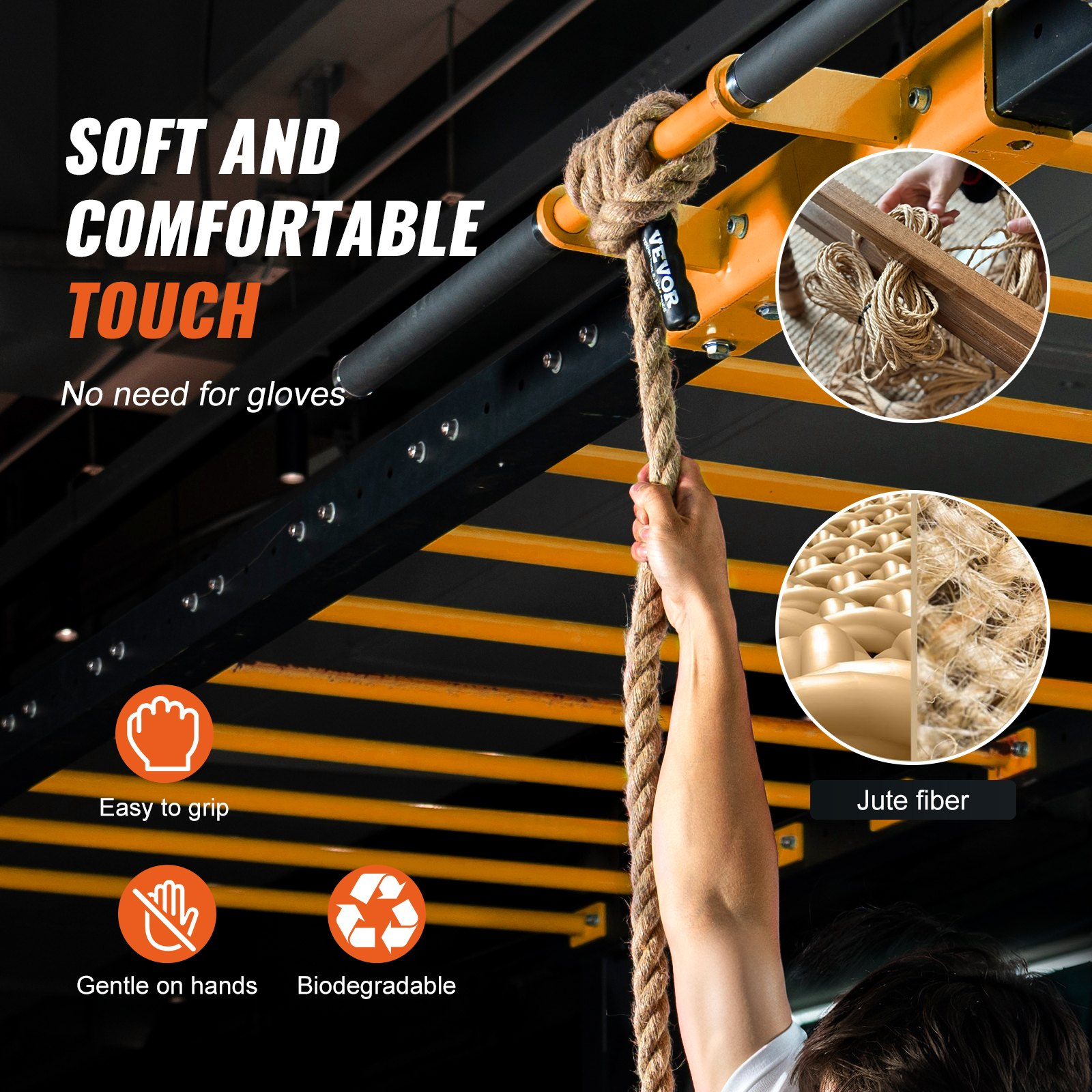 1"x100FT Gym Climbing Rope - Fitness Strength Training Rope for Home Exercise - Picture 3 of 10
