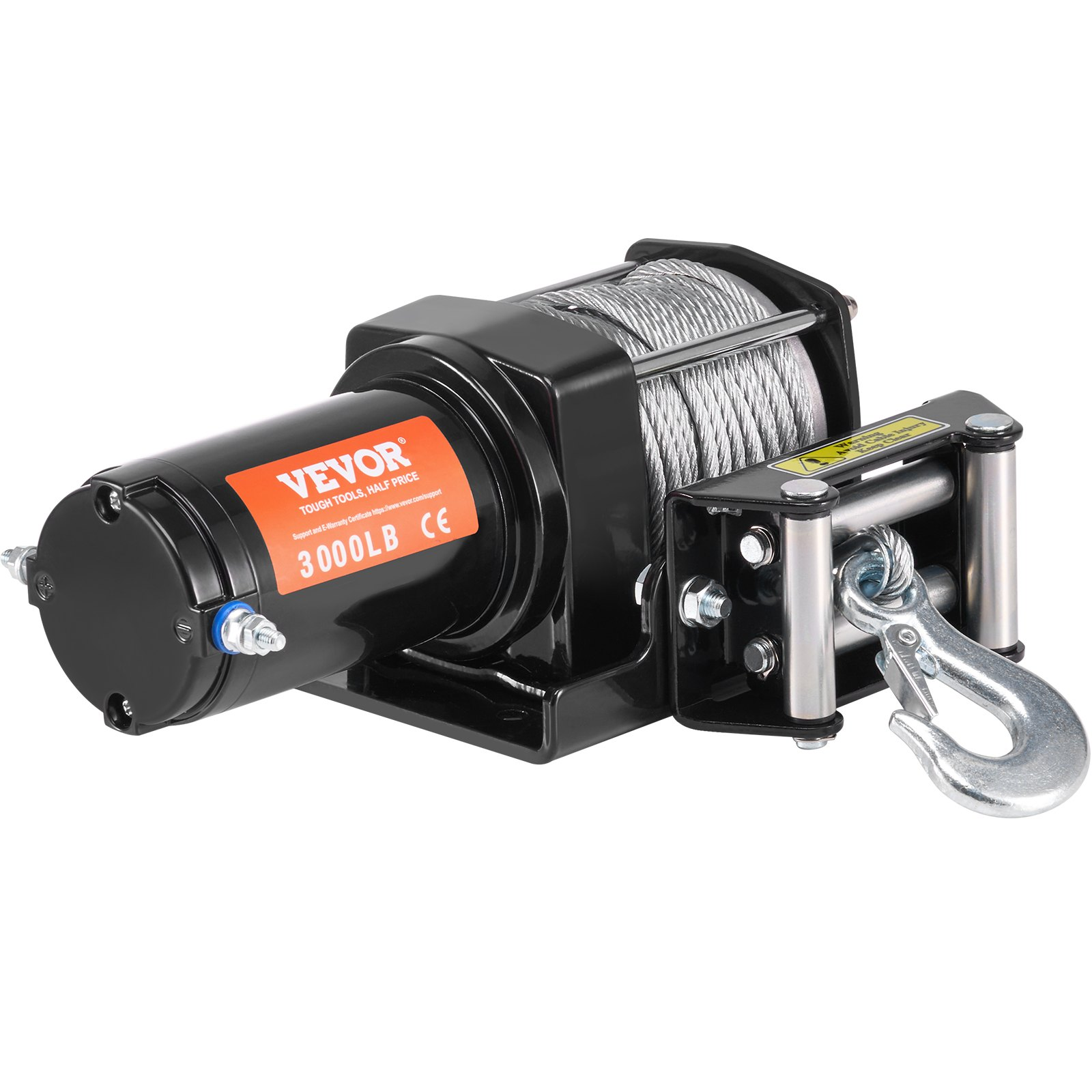 Electric Winch for ATV/UTV | 3000 lb Capacity | IP55 Waterproof | Wired Control 