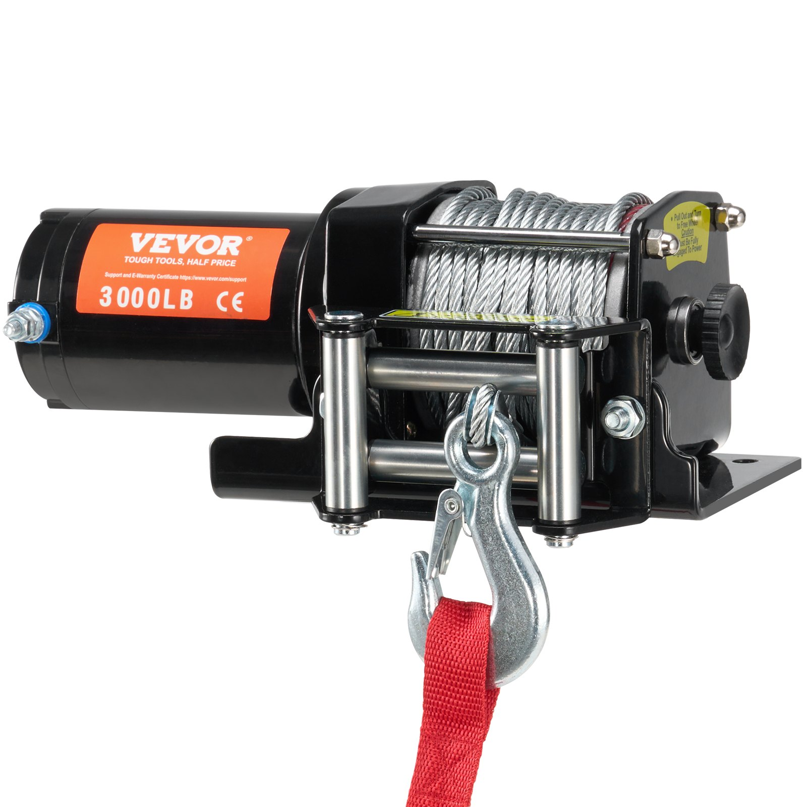 Electric Winch for ATV/UTV | 3000 lb Capacity | IP55 Waterproof | Wired Control 