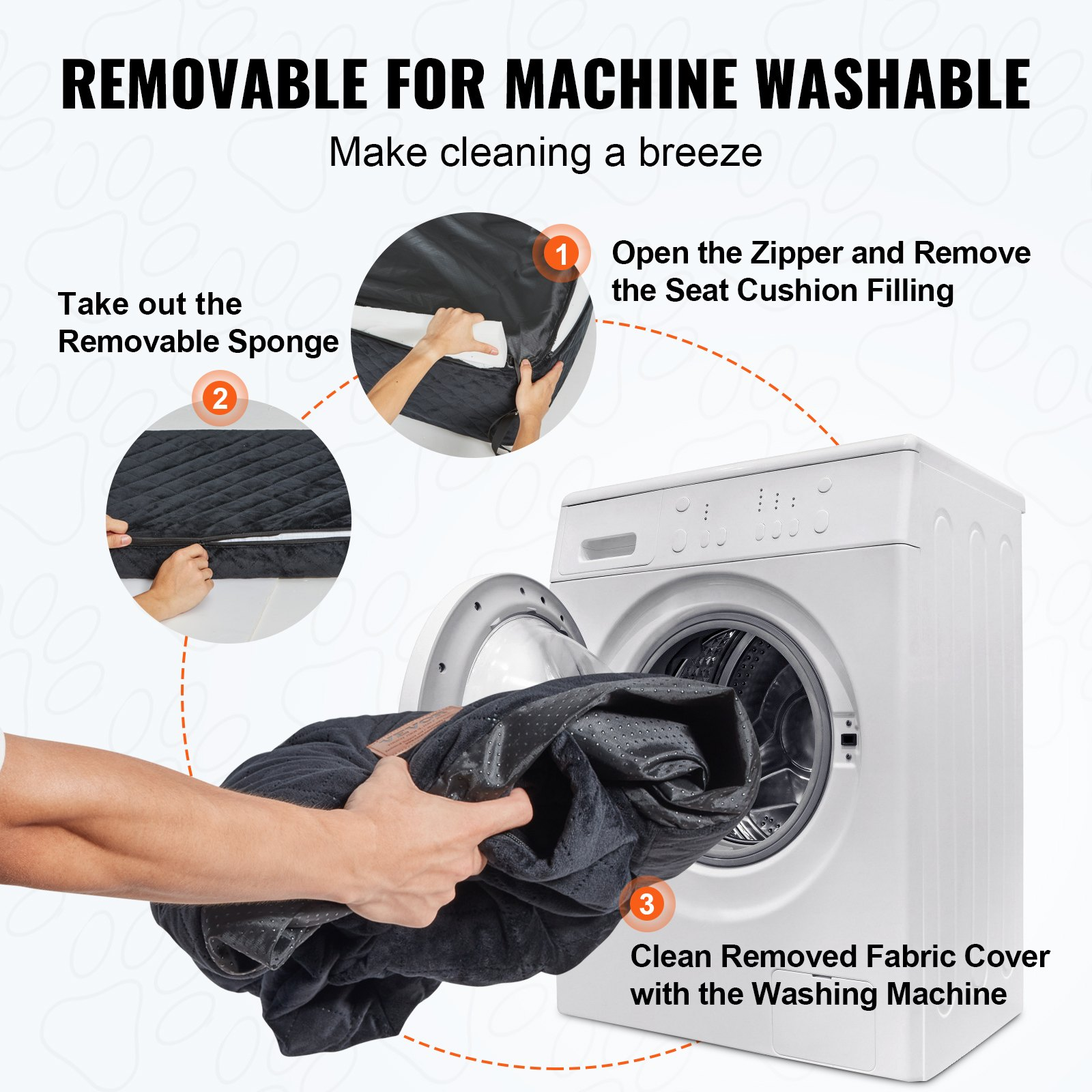 Dog Booster Car Seat Pet Car Seat for Medium Large Dog up to 55 lbs Black - Picture 4 of 10