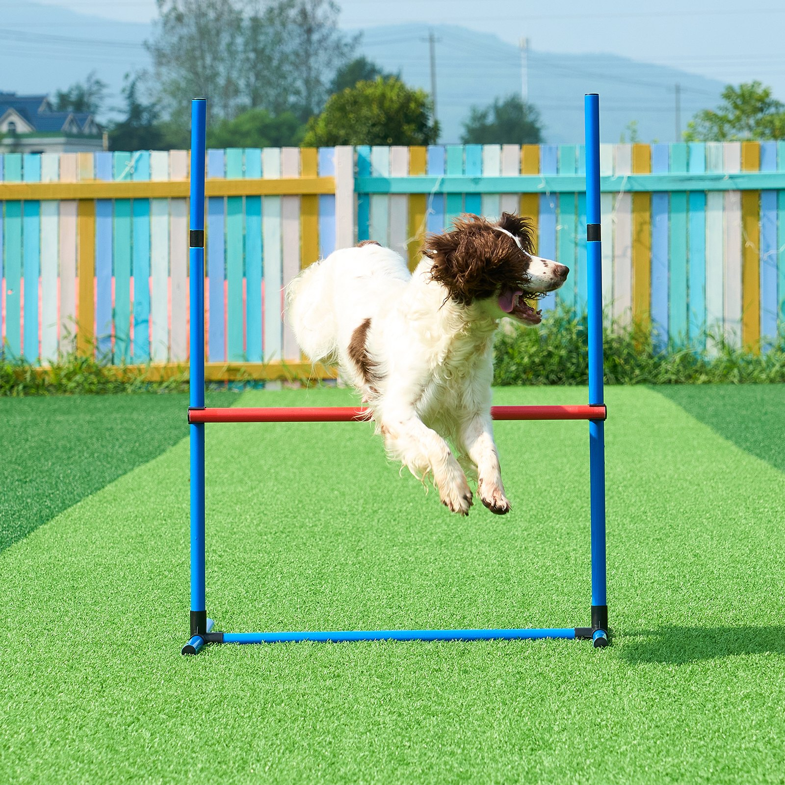 Comprehensive Dog Agility Training Equipment Set - 4 PCS with Hurdles, Jump Ring