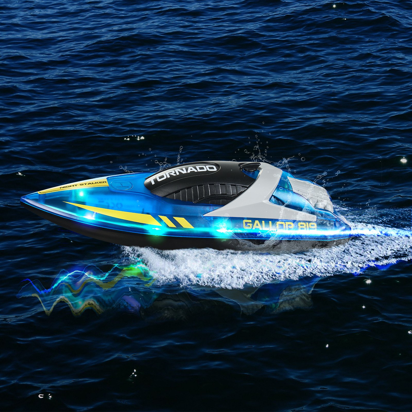 Barco RC Control Remoto 2.4 GHz Barco de Carreras 12 km/h Niños Adultos Regalo Azul - Imagen 7 de 10