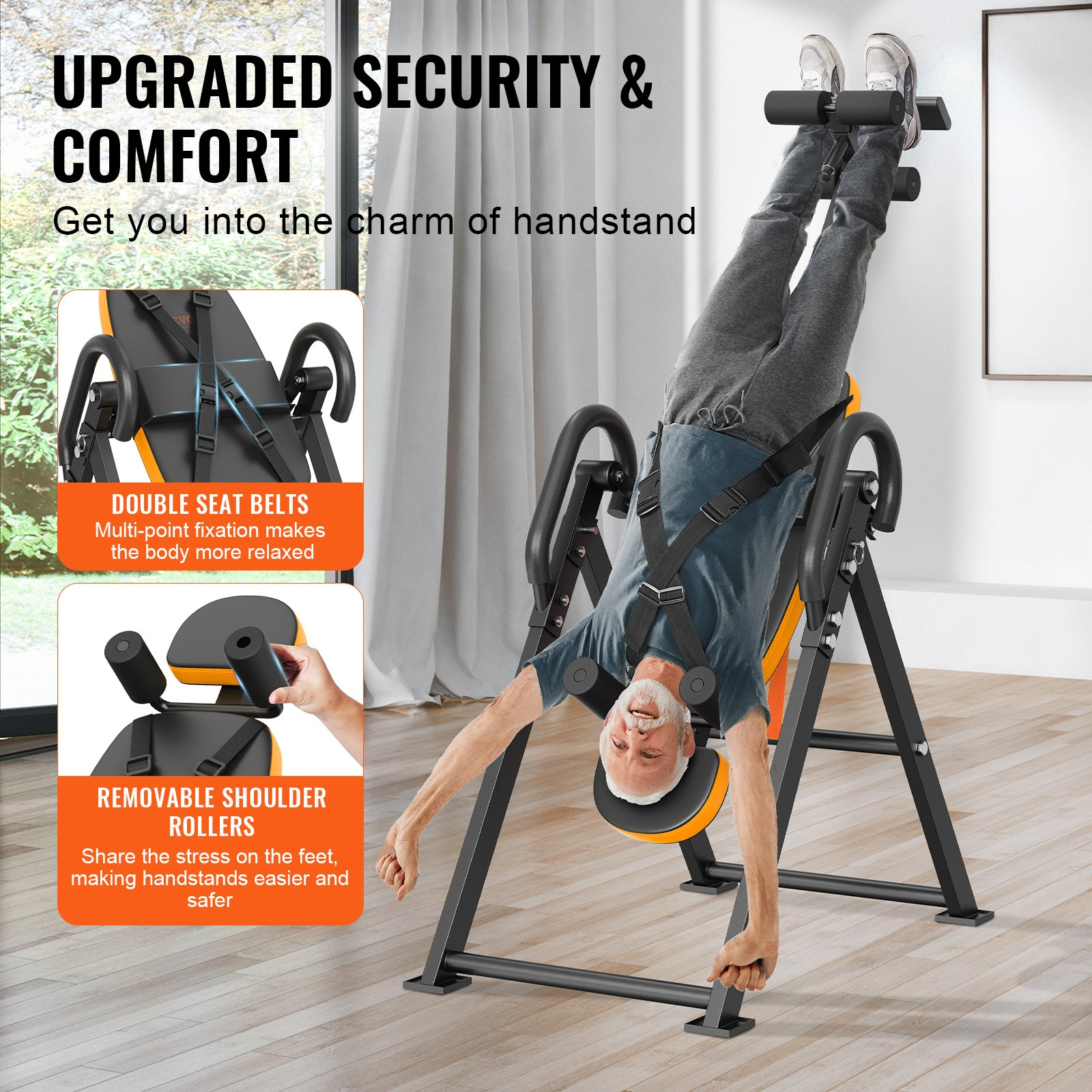 Inversion Table Foldable Strength Training Equipment Hang Exercise Bench