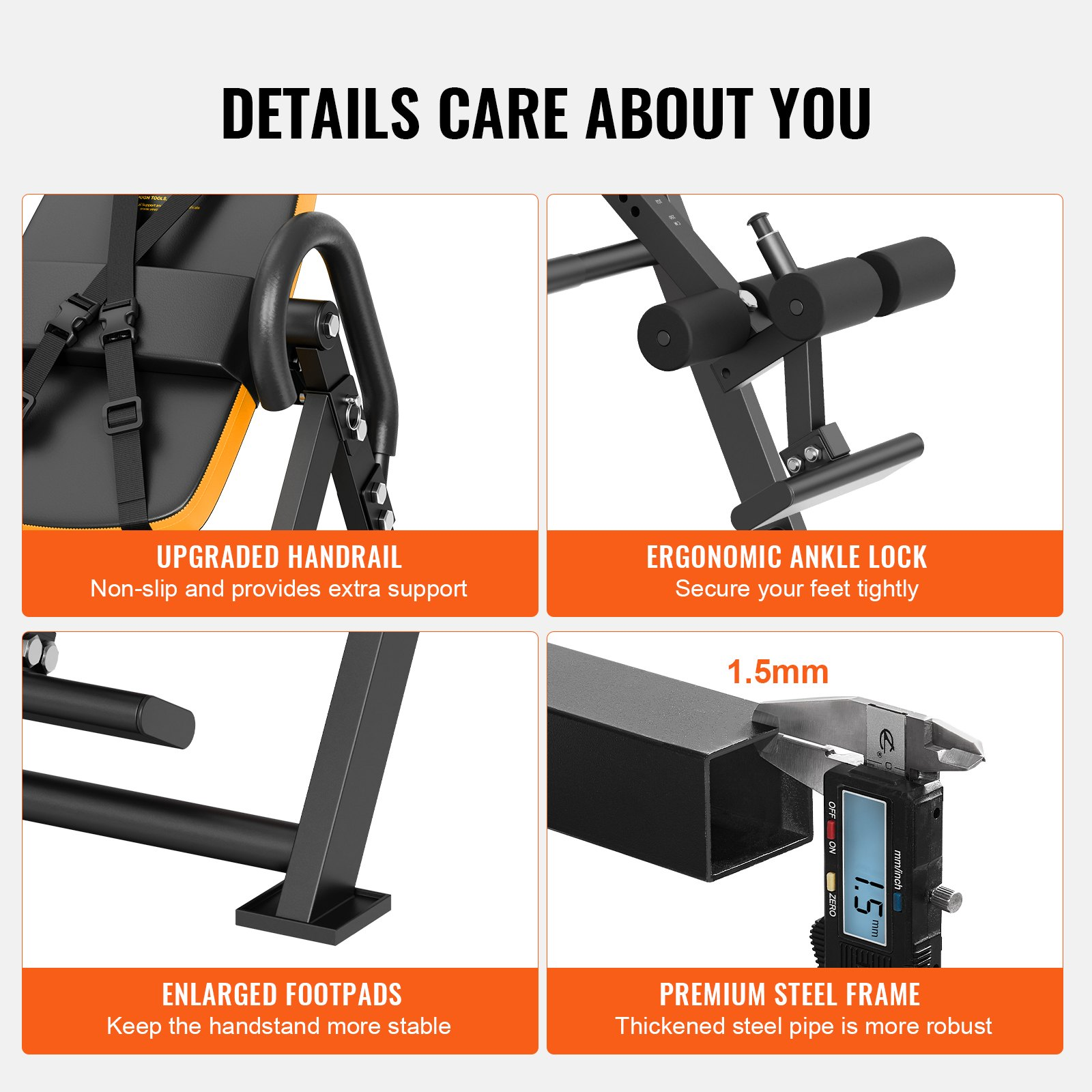 Inversion Table Foldable Strength Training Equipment Hang Exercise Bench