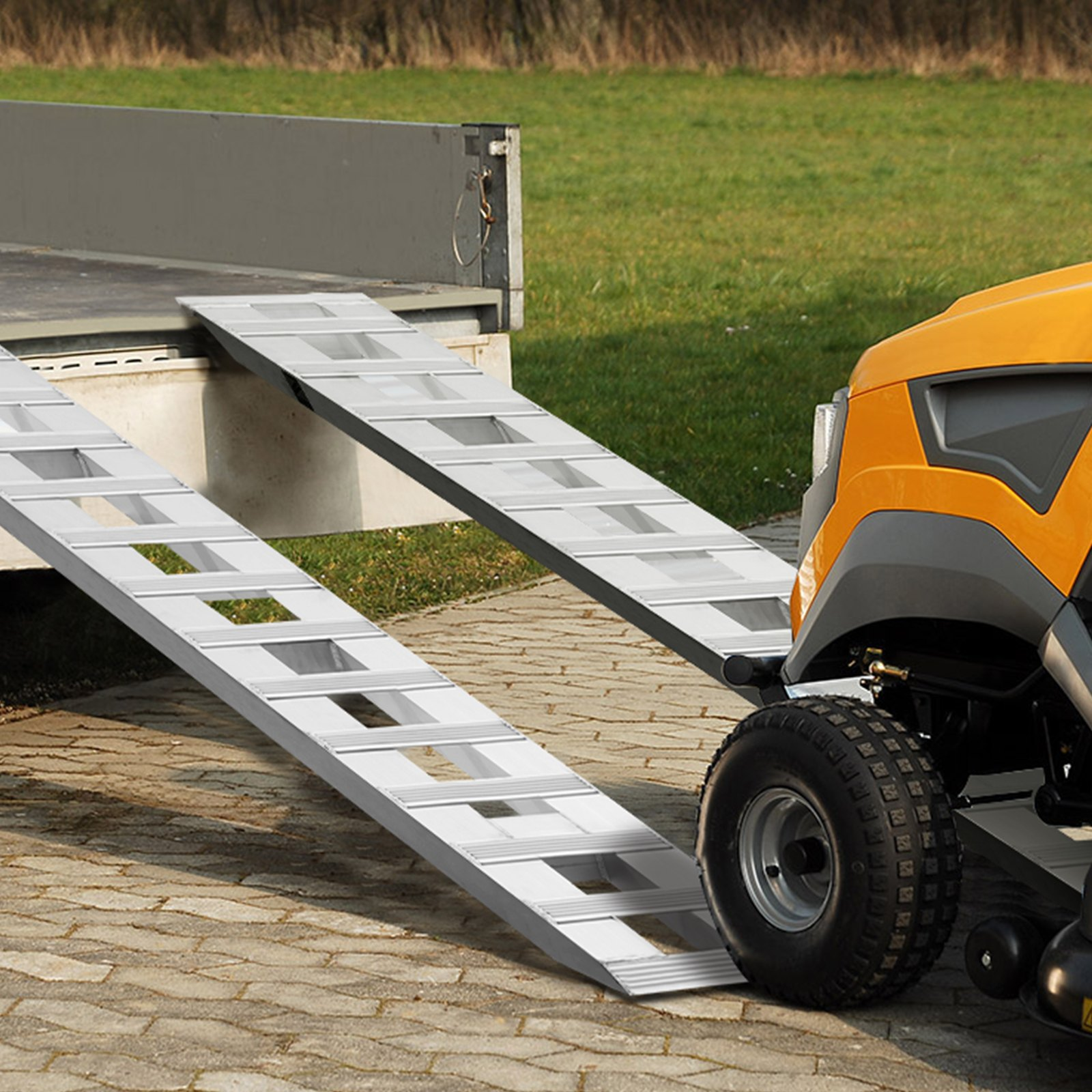 72" x 15" Aluminum Ramps 6000 LBS Capacity Loading Ramps 2PCS