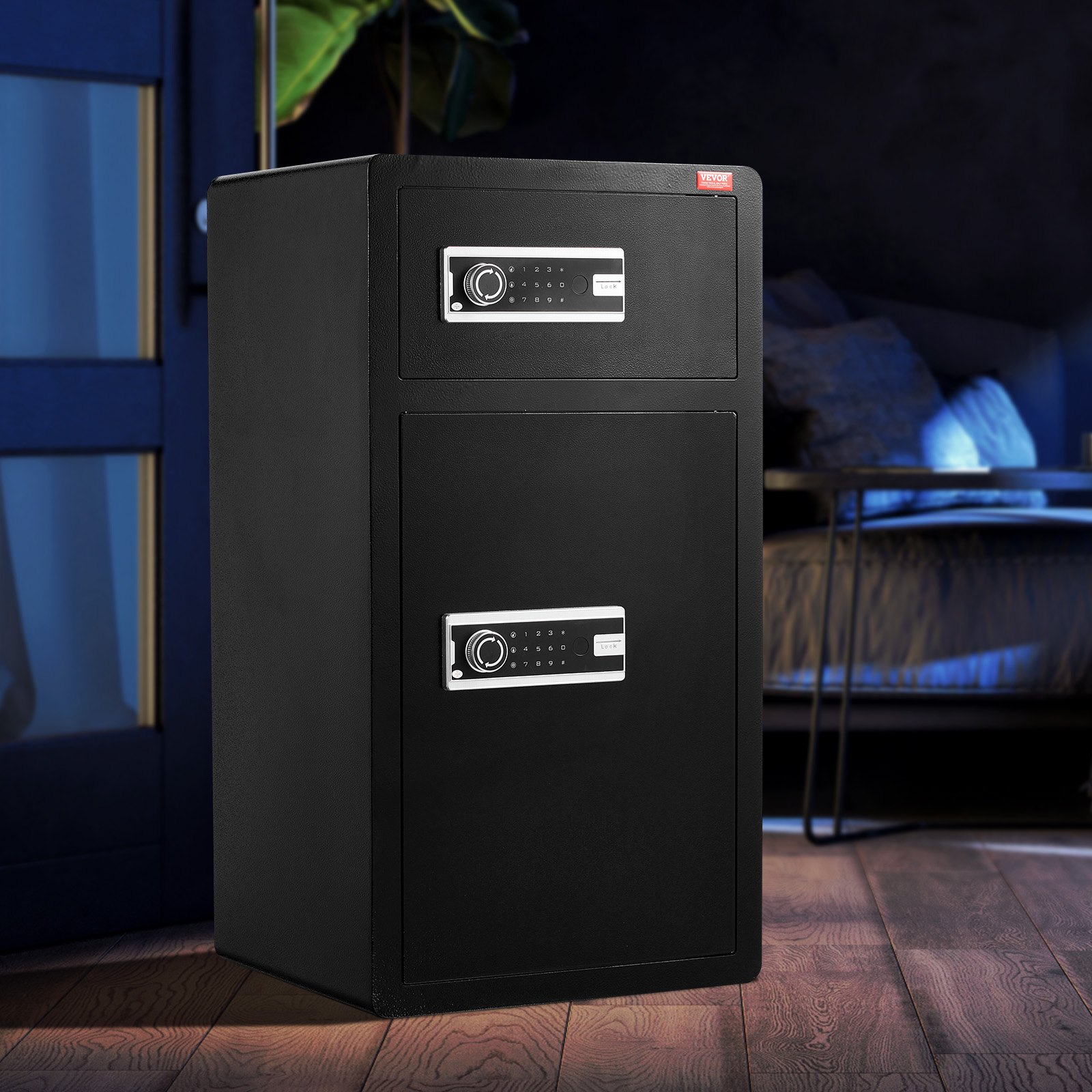 VEVOR Double Door 7.2 cu.ft Safe Box with Key Lock Password Cabinet Black,organi - Picture 7 of 10