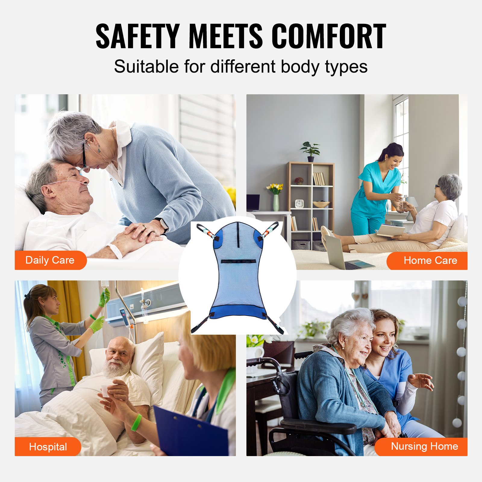 Universal Full Body Patient Lift Sling Hoyer Lift Medical Aid Sling 400LBS - Picture 5 of 10