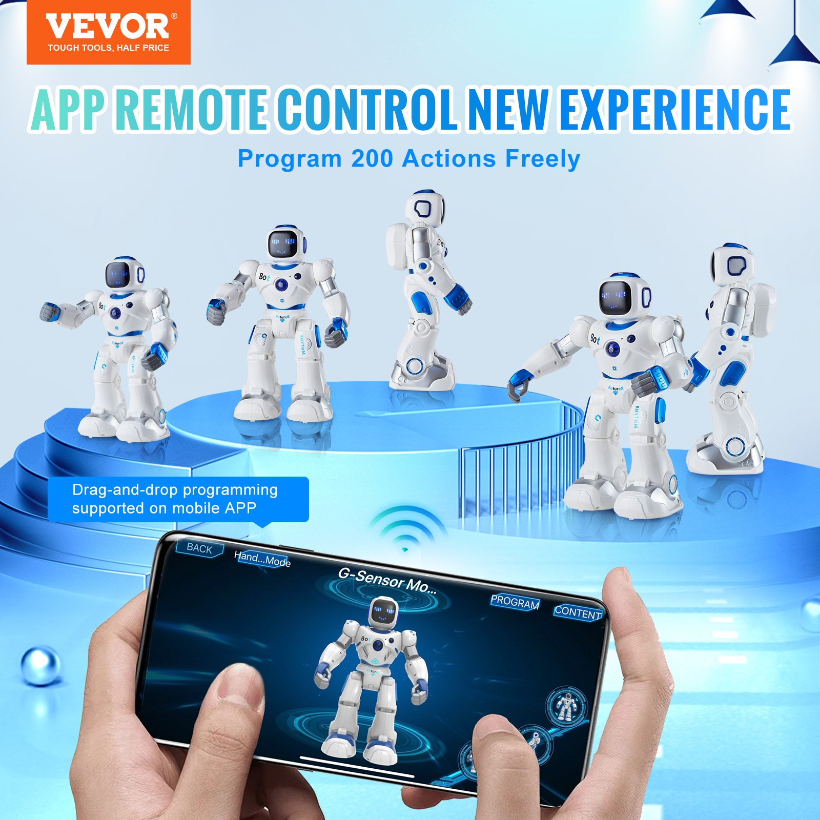 RC Robot Toys for Kids, 2.4GHz Programmable Remote Control Smart Robot ...