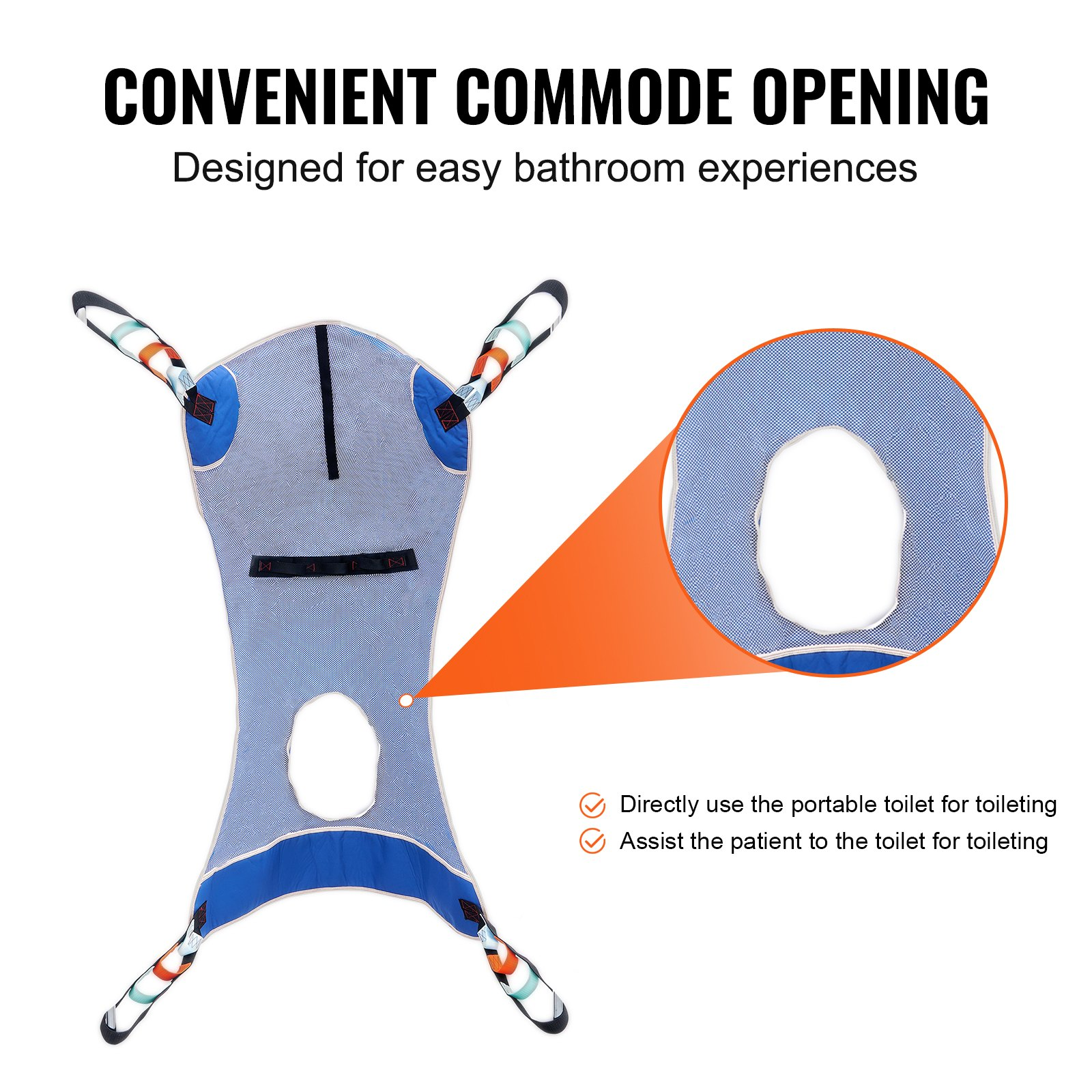 Full Body Patient Lift Sling with Commode Opening Medical Aid Sling M-Size - Bild 3 von 10