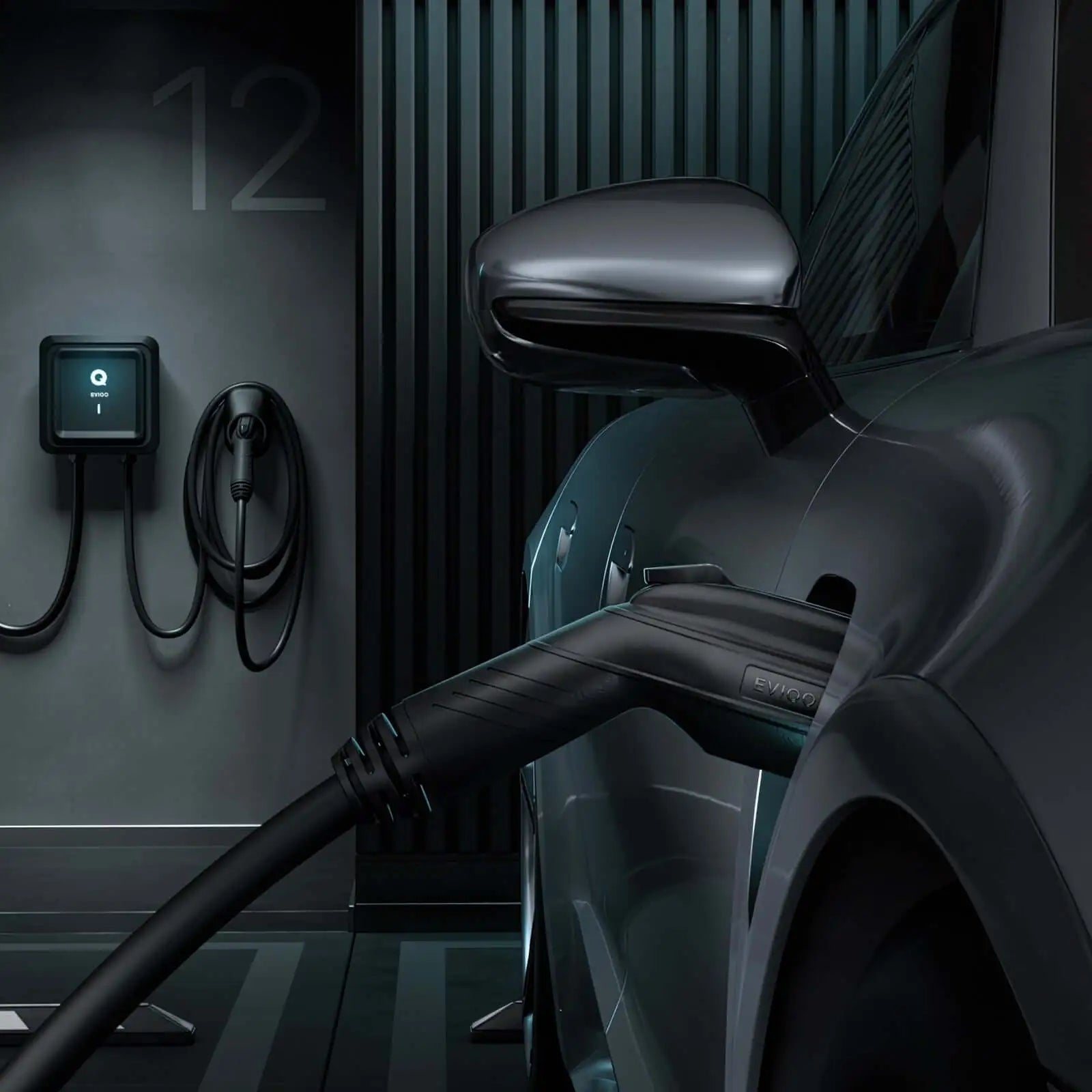EVIQO Level 2 EV Charger - 240V, 48 AMP Hardwire Charging Station with 25' Cable - Picture 5 of 7