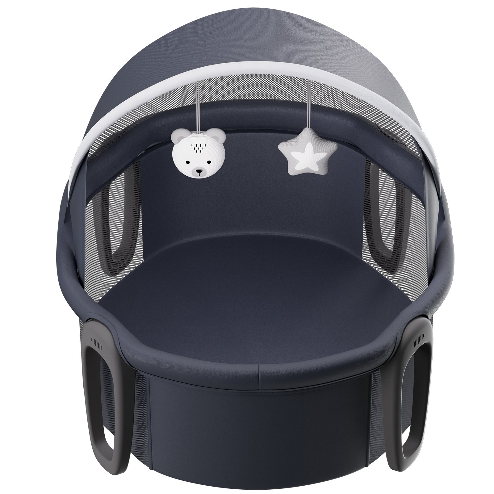 VEVOR Portable Baby Bassinet On-The-Go Folding Baby Dome with Canopy and Toys - Picture 8 of 10