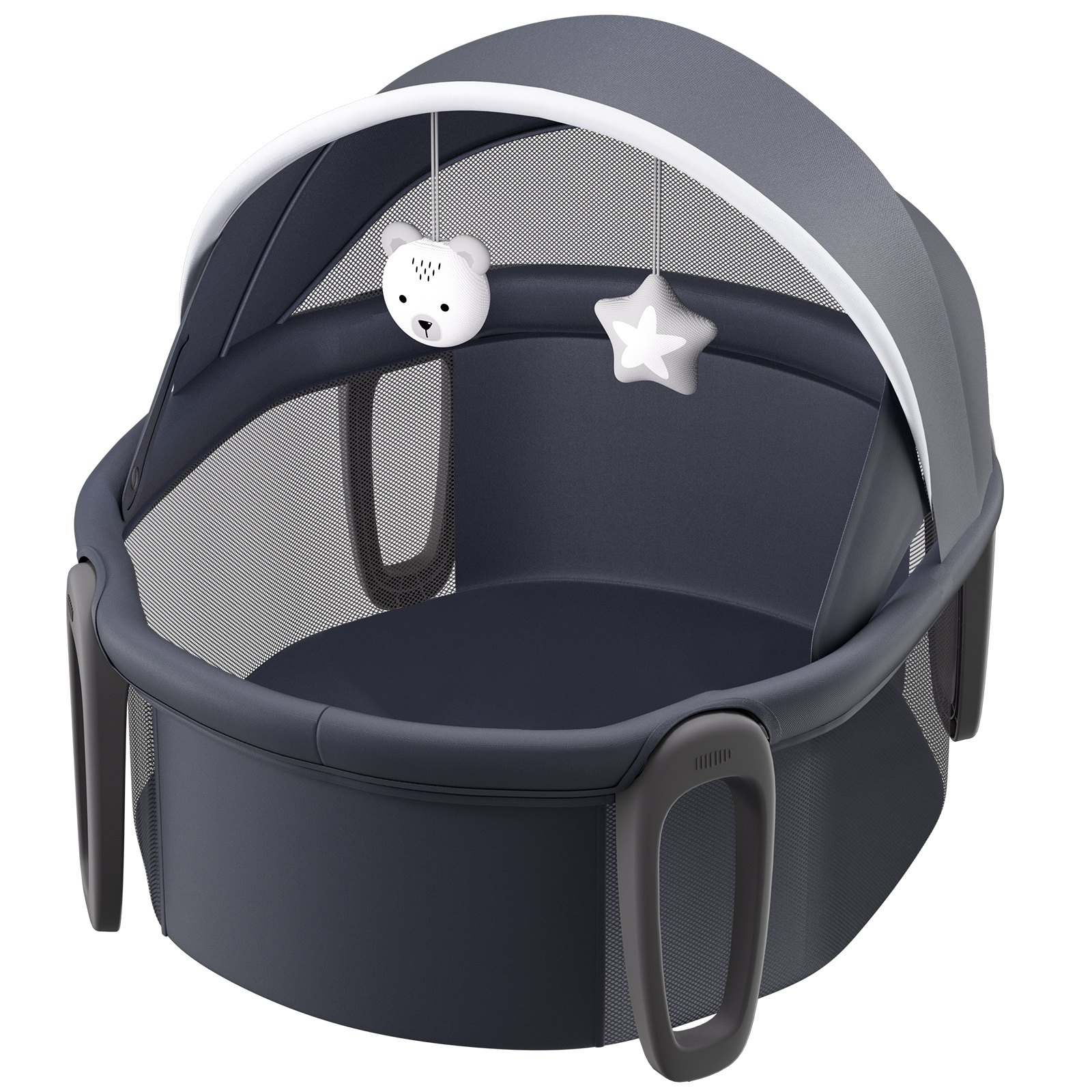 VEVOR Portable Baby Bassinet On-The-Go Folding Baby Dome with Canopy and Toys - Picture 9 of 10