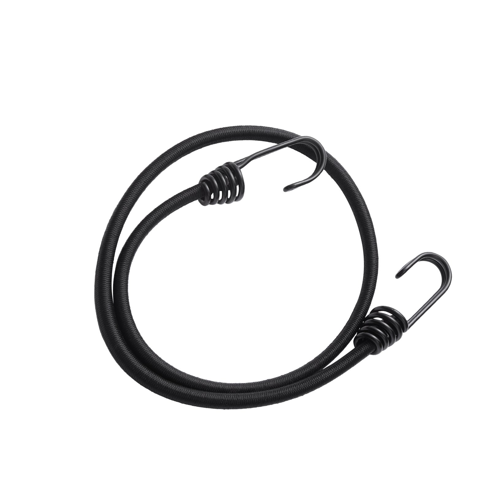 12 Piece Bungee Cords with A3 Steel Hooks, Black
