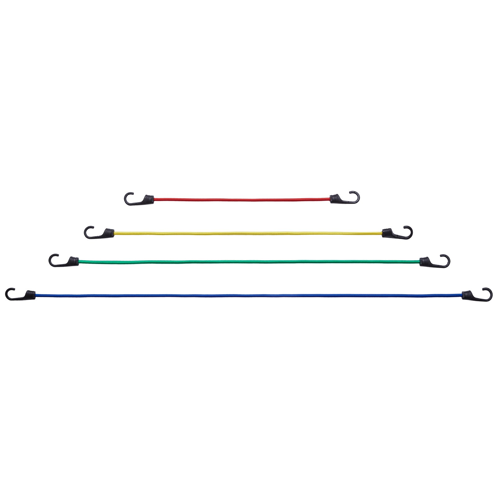 32 Piece Bungee Cords Assortment, 4 Clips & Canopy Ties