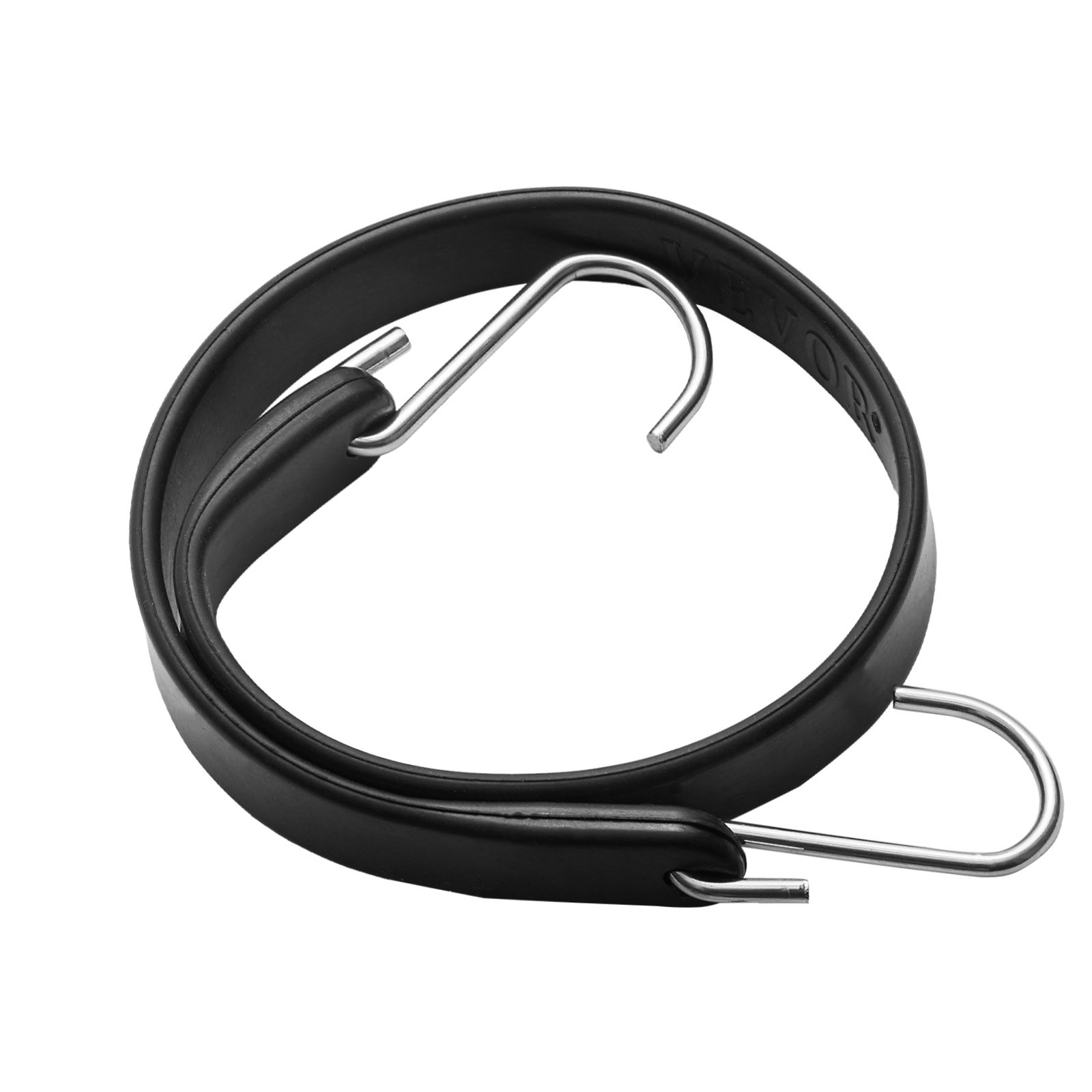 20 Piece Flat Bungee Cord, Black