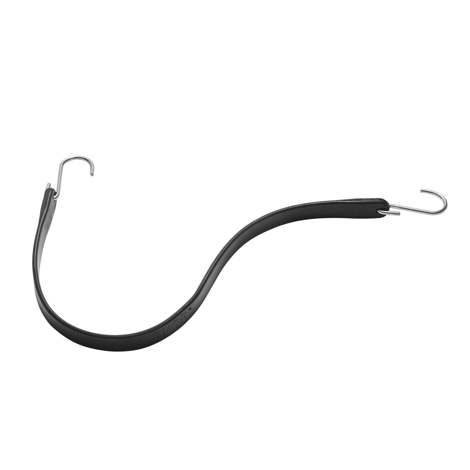 20 Piece Flat Bungee Cord, Black