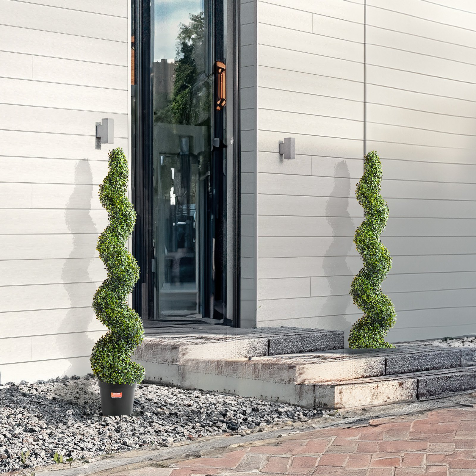 Vevor 2er Pack 5' Künstlicher Buchsbaum Topiary Baum Kunstpflanze UV Dekor In/Outdoor - Bild 7 von 10