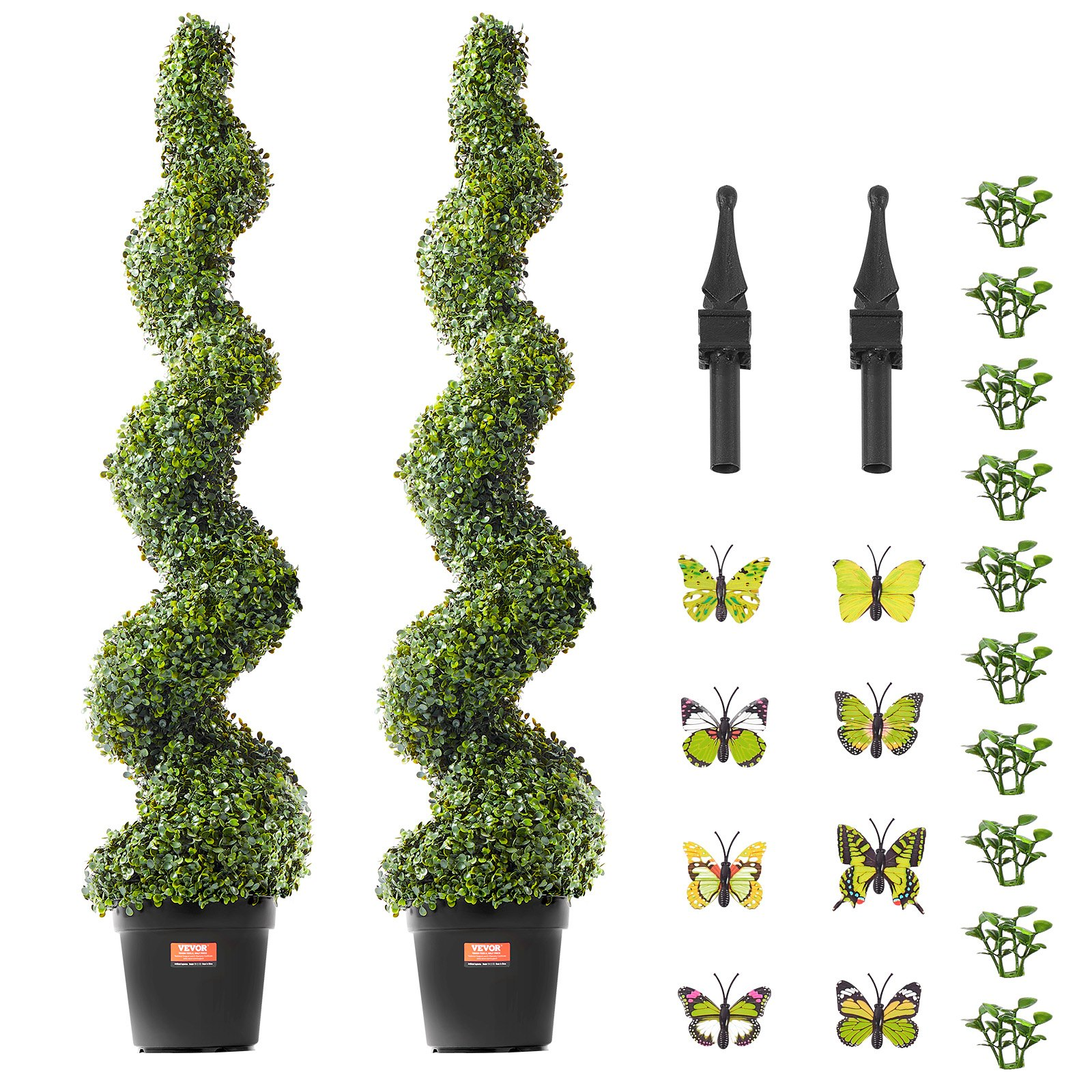 Vevor 2er Pack 5' Künstlicher Buchsbaum Topiary Baum Kunstpflanze UV Dekor In/Outdoor - Bild 8 von 10