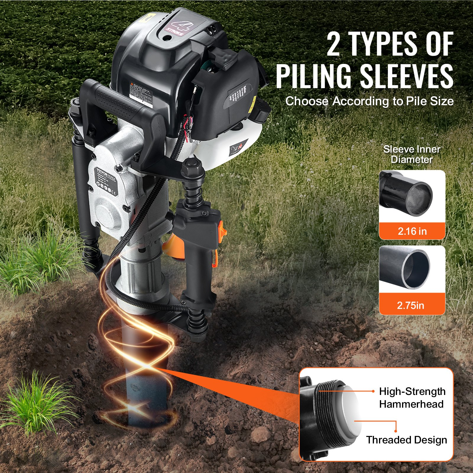 37.77cc Gas-Powered T Post Driver, Road Improvements