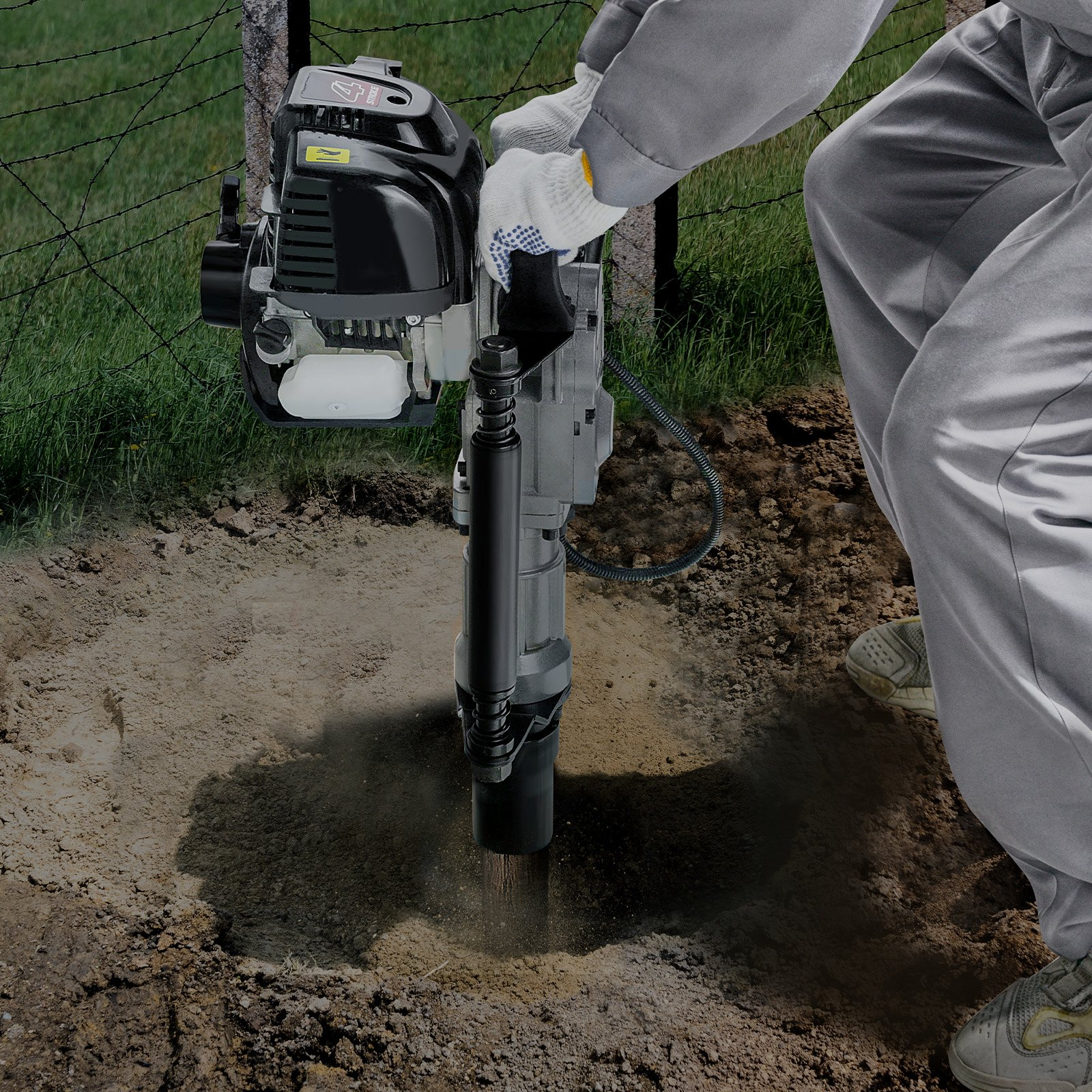 37.77cc Gas-Powered T Post Driver, Road Improvements