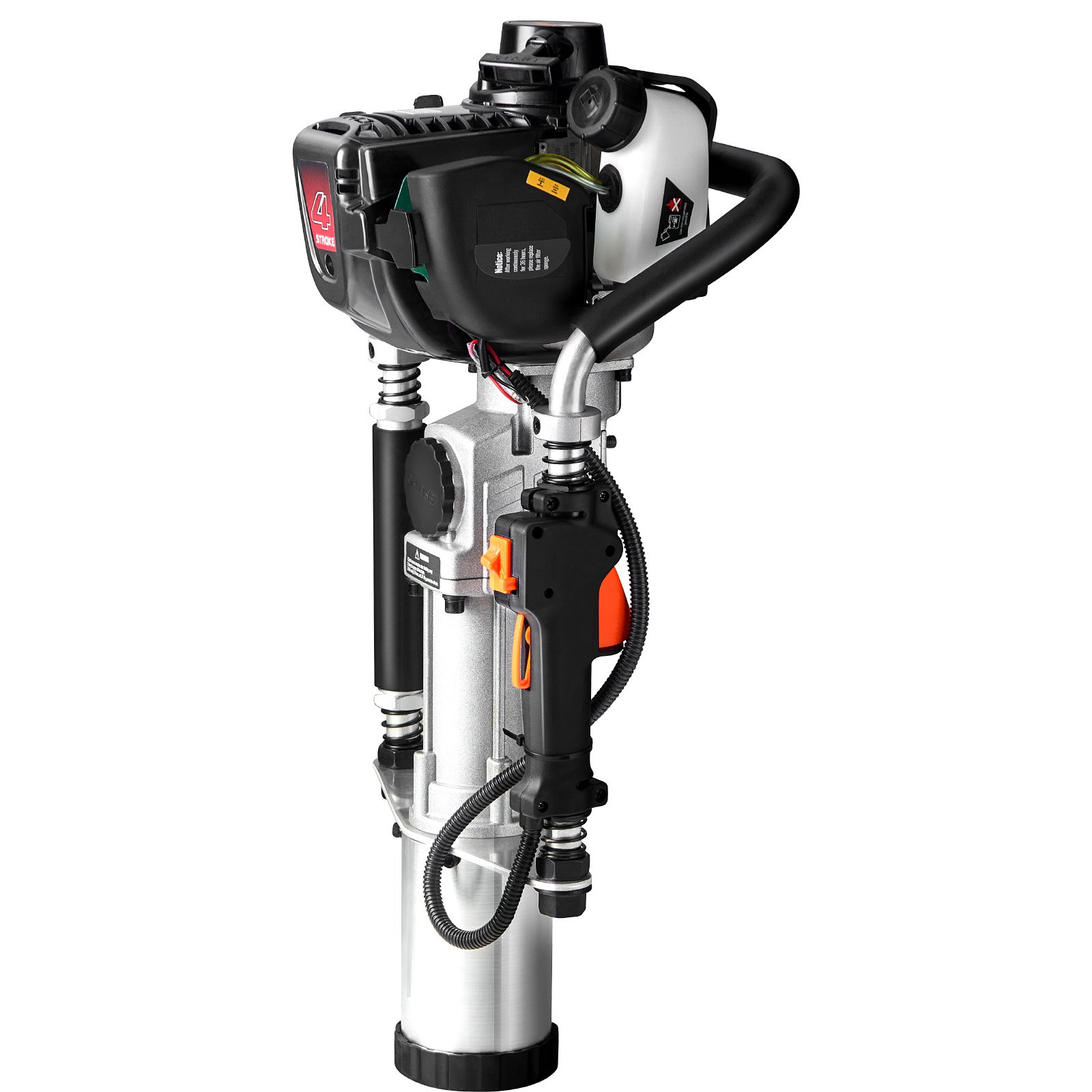 37.77cc Gas-Powered T Post Driver 4-Stroke Fence Piling Pounder w/ 3 Head - Picture 8 of 10