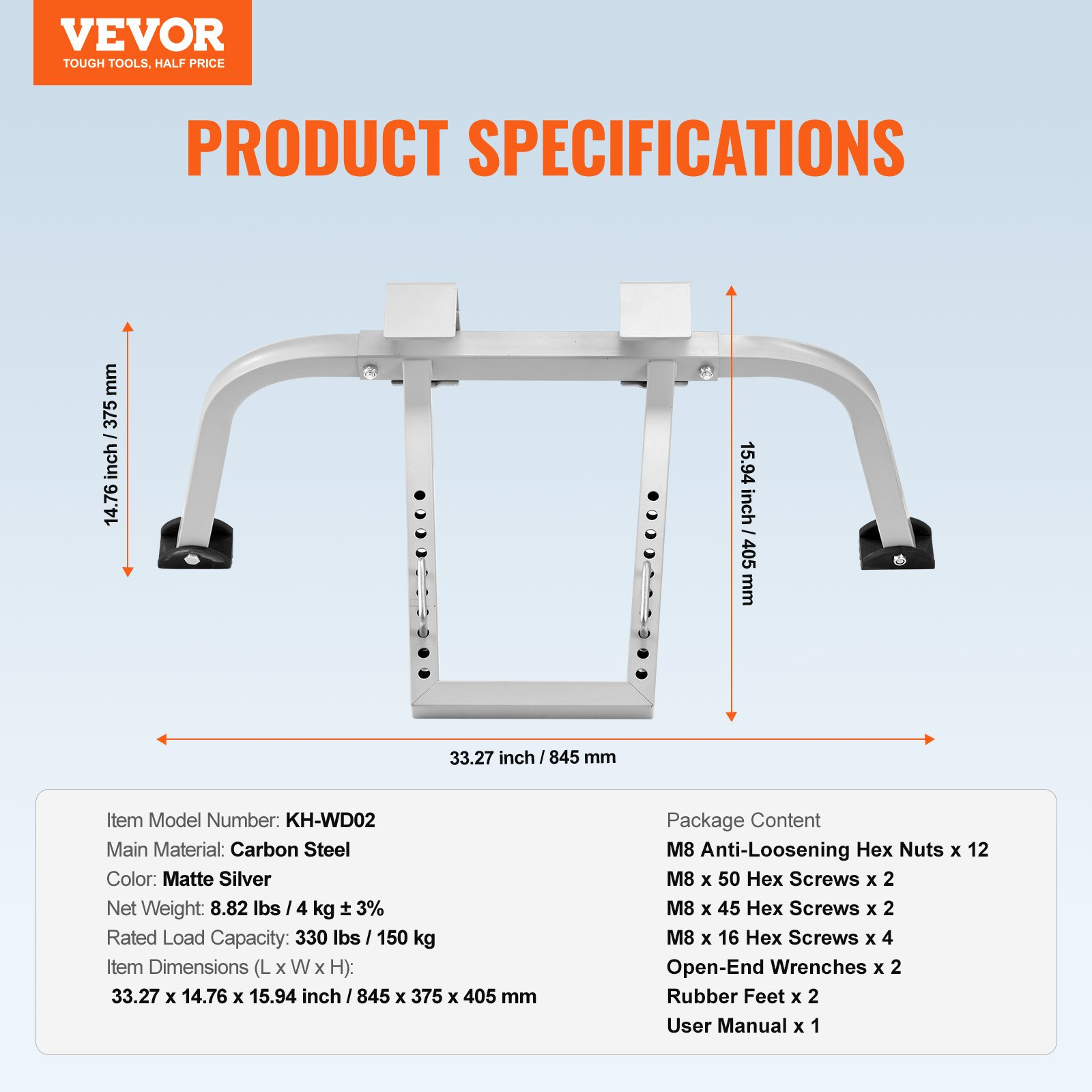 VEVOR Ladder Stabilizer with Wing Span Heavy Duty Steel Roof Hook Stabilizer