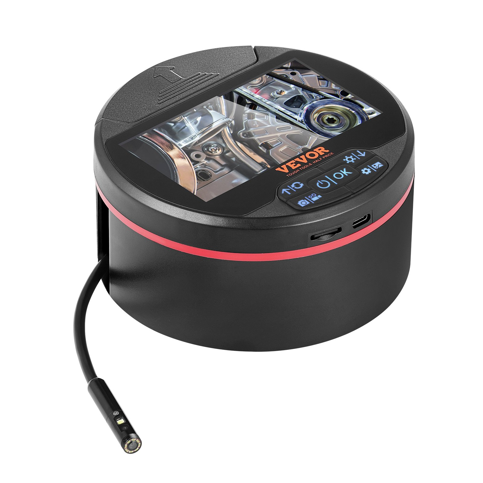 VEVOR Borescope Triple Lens Endoscope Camera with 4.3" IPS Screen 8 + 2 Lights - Picture 8 of 10
