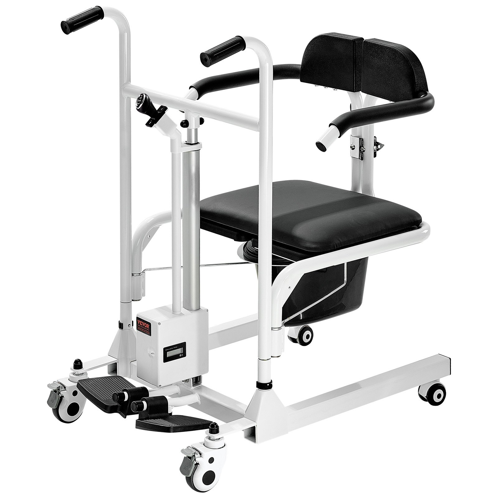 VEVOR Electric Patient Lift Chair Patient Transfer Wheelchair & 180° Split Seat - Picture 8 of 10