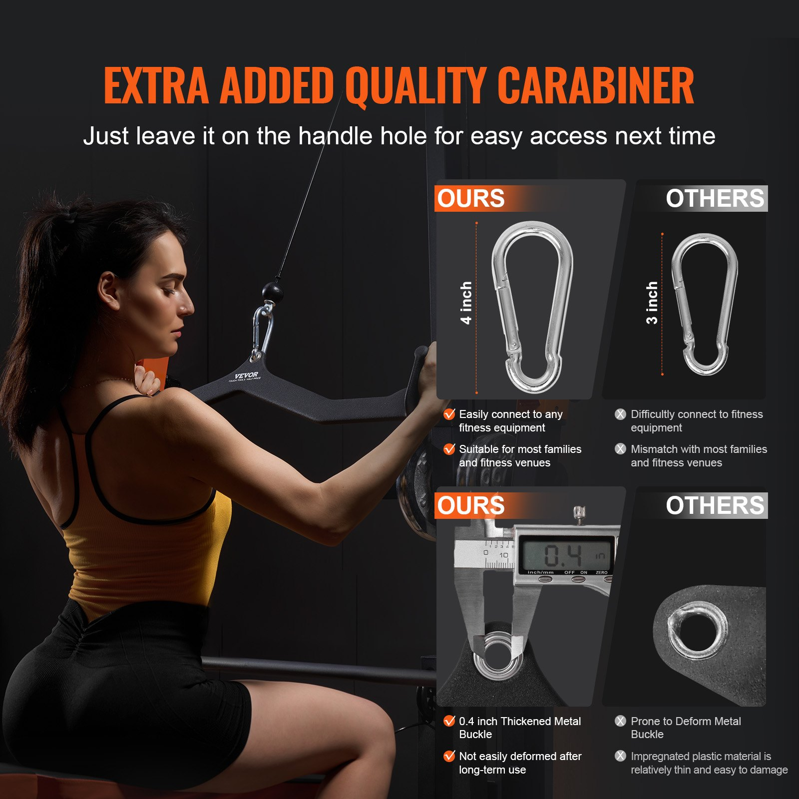 LAT Pulldown Bar Tricep Handle Attachment V-bar Cable Machine for Home Gym - Bild 3 von 10