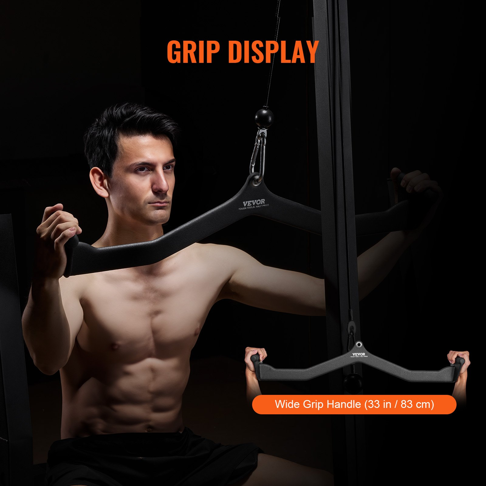 LAT Pulldown Bar Tricep Handle Attachment V-bar Cable Machine for Home Gym - Bild 4 von 10