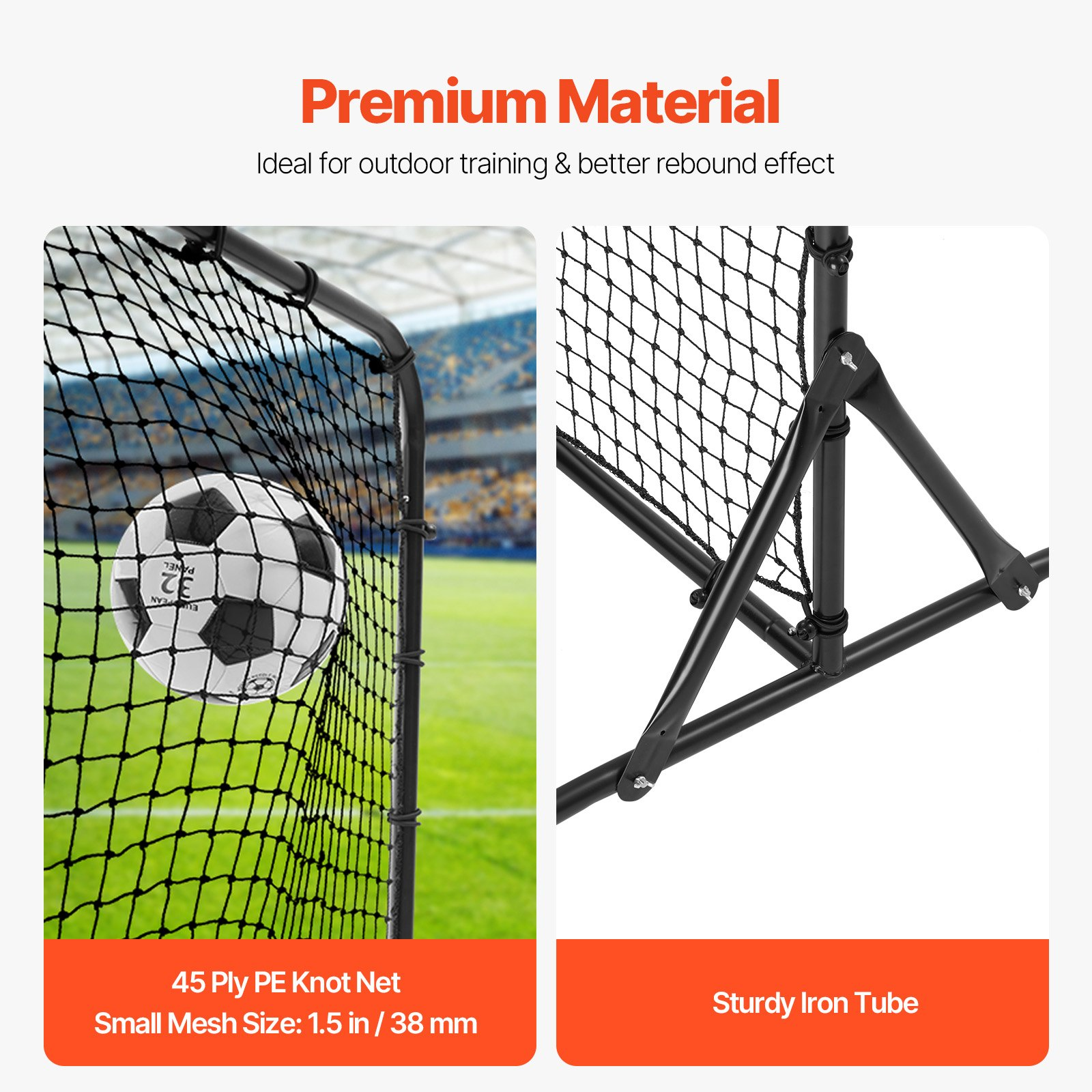 6x4FT Soccer Rebound Trainer Soccer Training Equipment Double-Sided Net - Picture 2 of 10