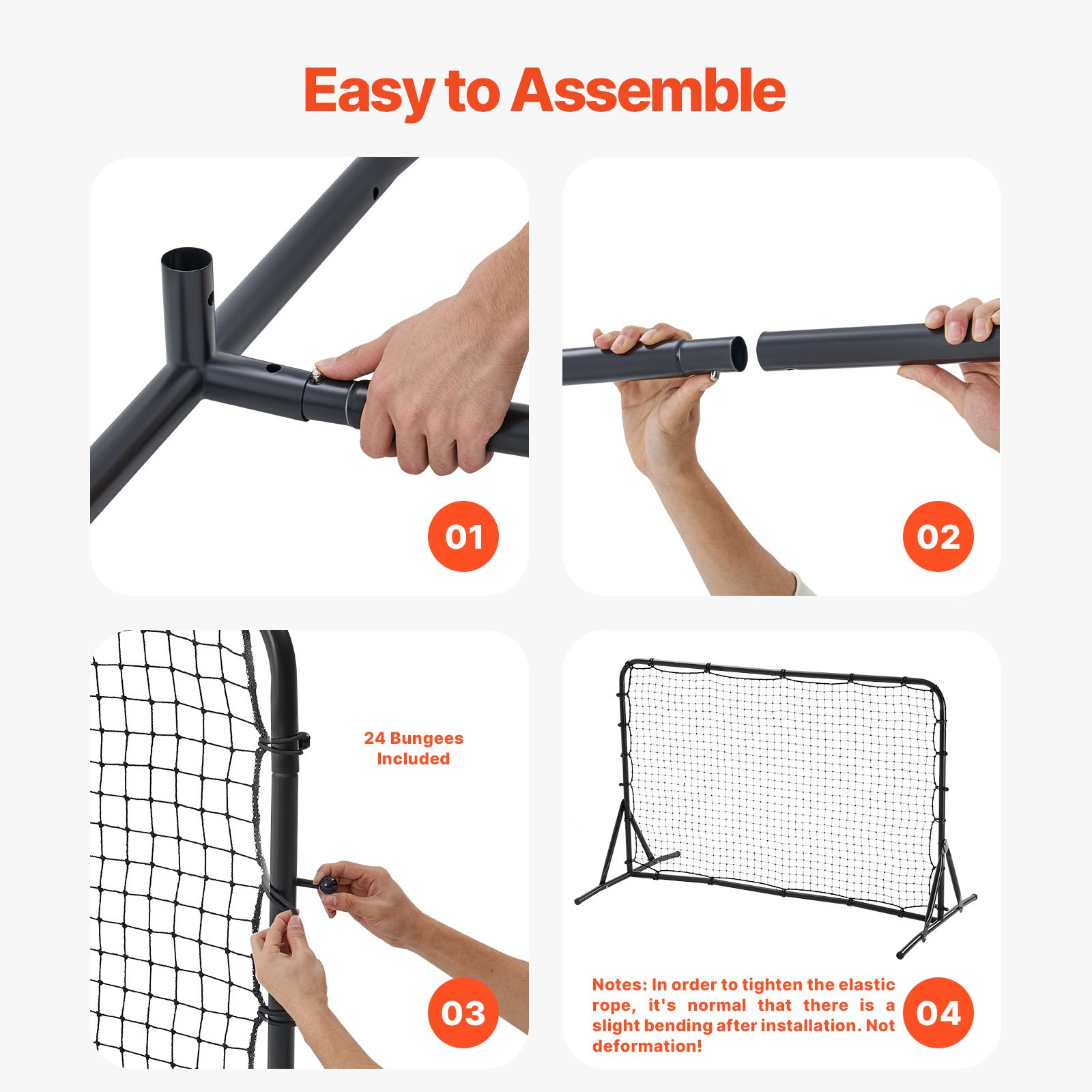 6x4FT Soccer Rebound Trainer Soccer Training Equipment Double-Sided Net - Picture 3 of 10