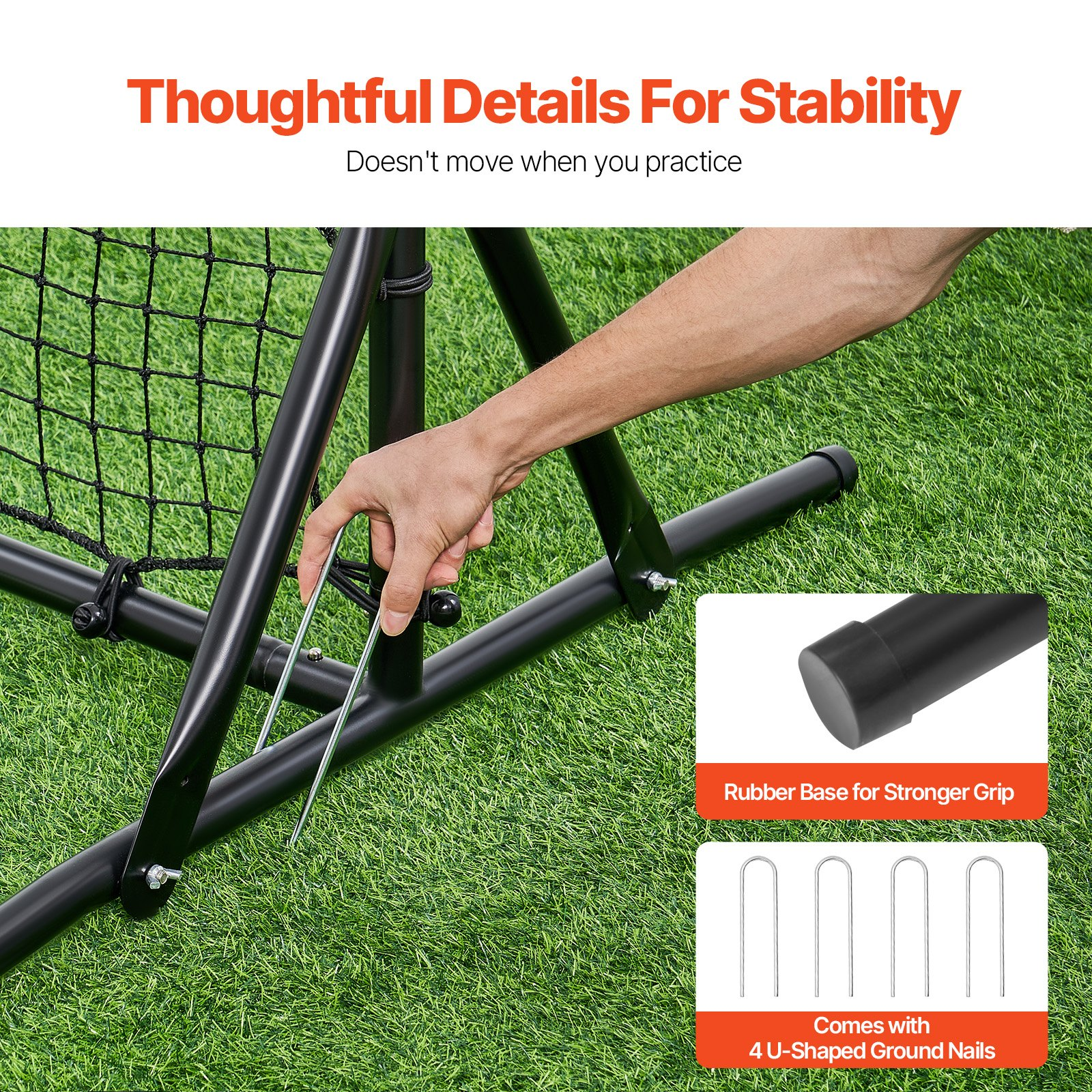 6x4FT Soccer Rebound Trainer Soccer Training Equipment Double-Sided Net - Picture 5 of 10