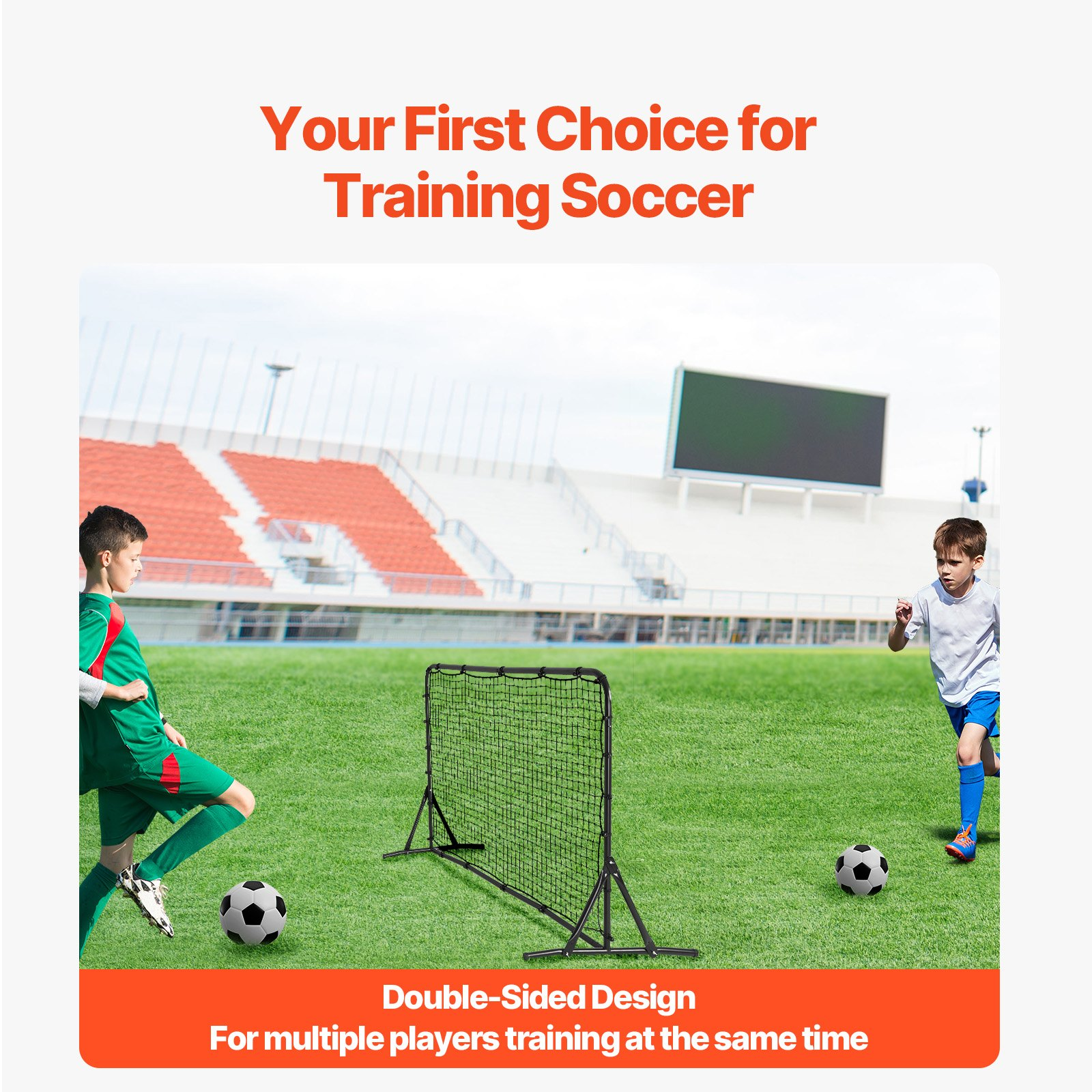 6x4FT Soccer Rebound Trainer Soccer Training Equipment Double-Sided Net - Picture 6 of 10