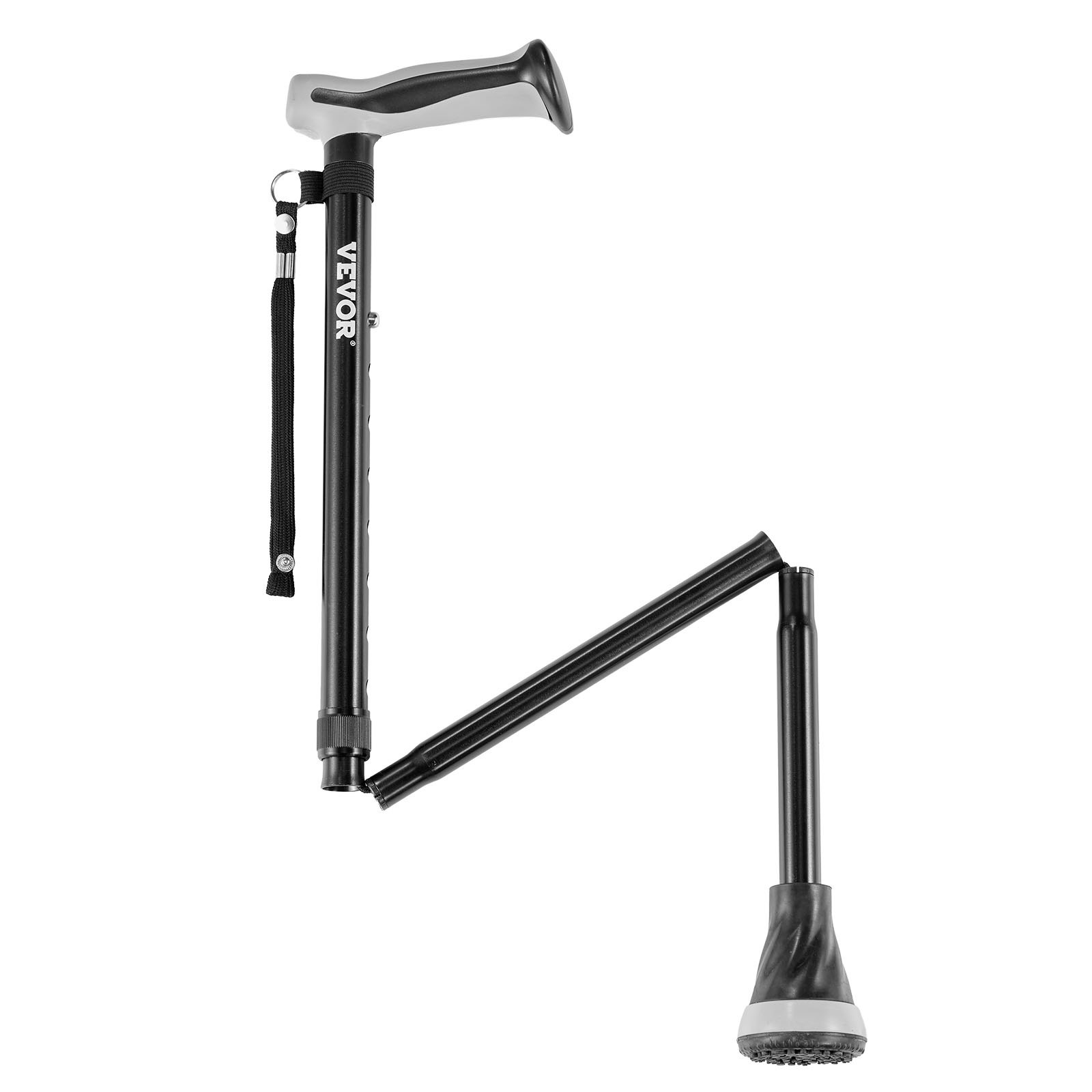 Bastón Plegable Bastón con Altura Ajustable de 8 Niveles y Punta Pivotante - Imagen 9 de 10