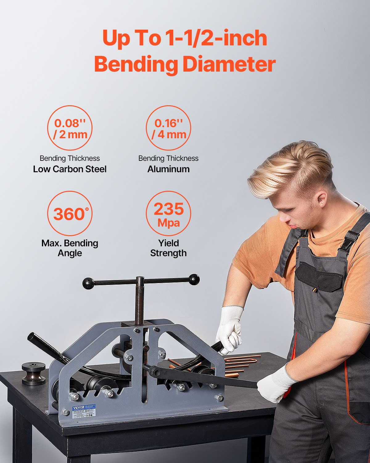 Tube Roller Bender, Ideal for HVAC Air Conditioning Auto Repair