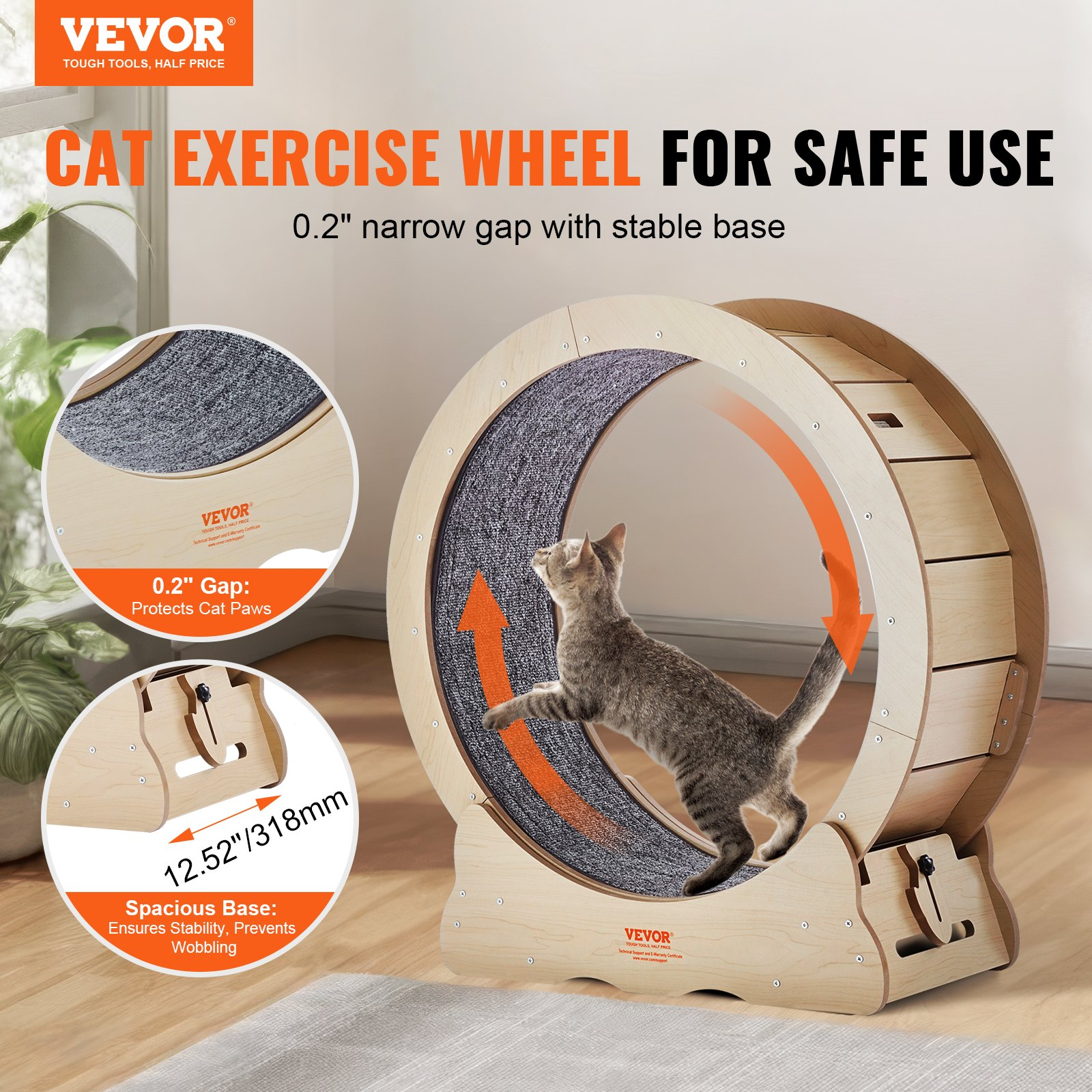 Cat Exercise Wheel, Suitable for Most Cats