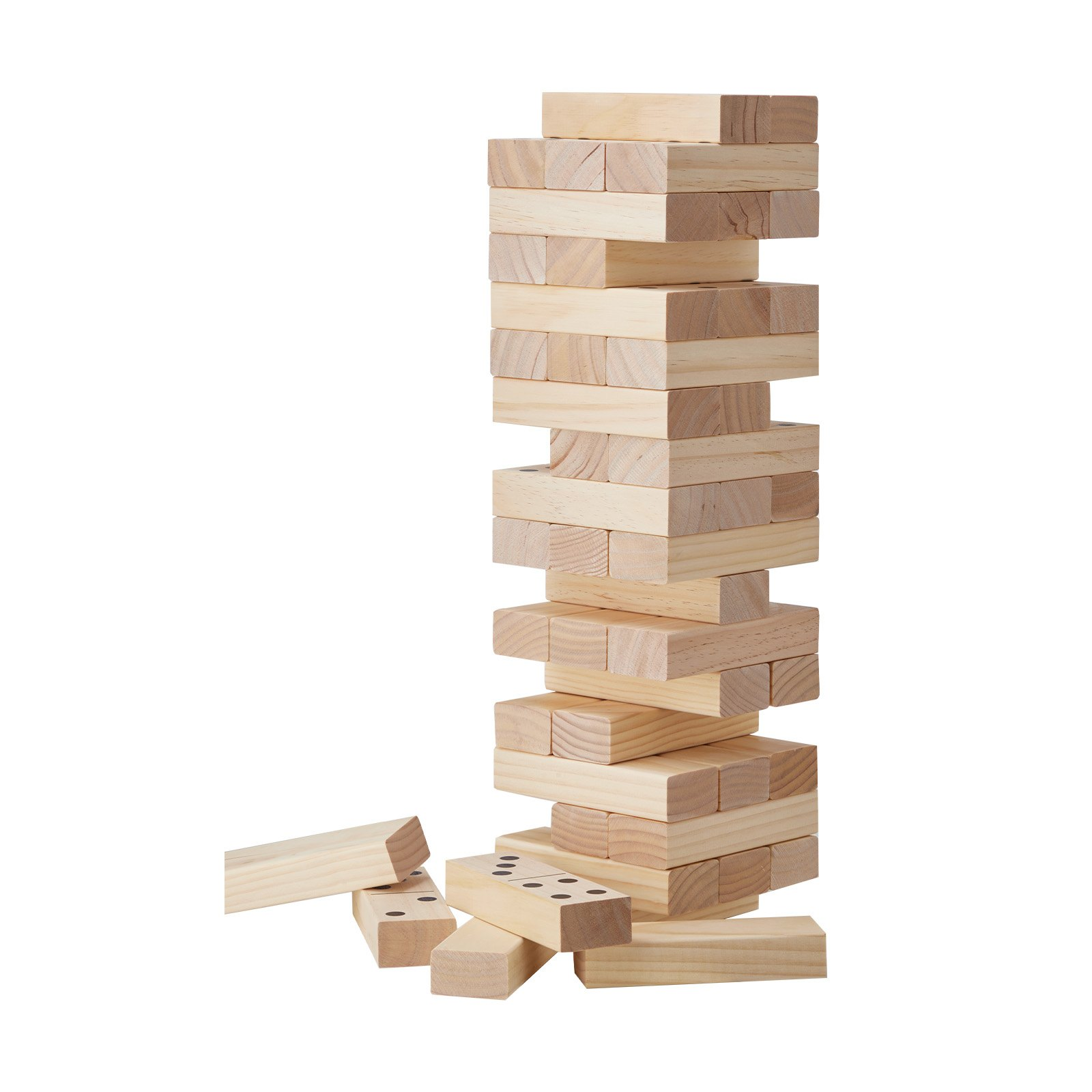 Tumbling Timber Toy 54 Blocks Medium Tumble Tower Block Game Pine Wood Bag - Picture 10 of 10