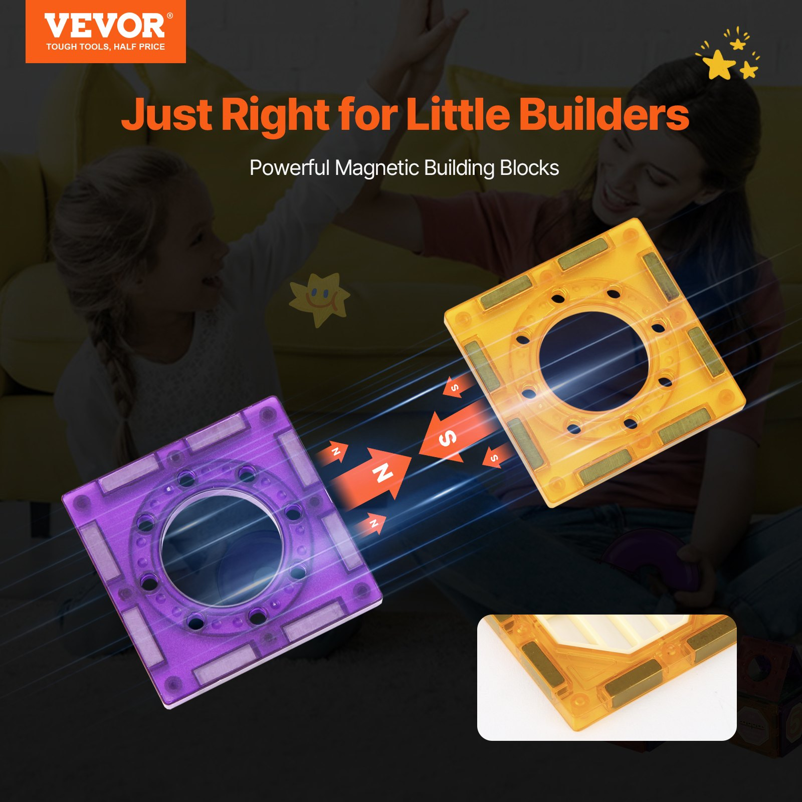 Magnetic Tiles Marble Run 111 PCS STEM Building Toy for Kids Learning