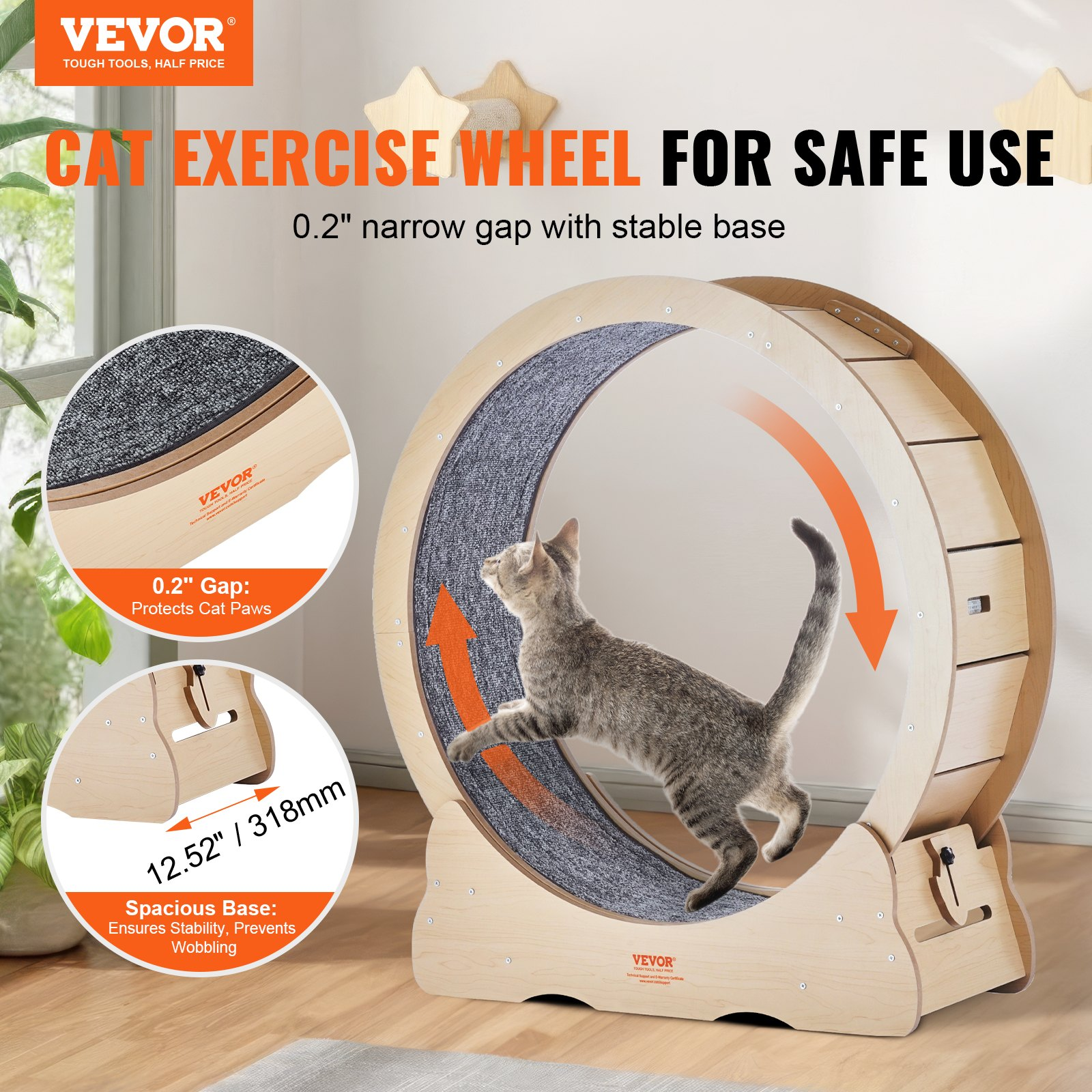Cat Exercise Wheel, Suitable for Most Cats
