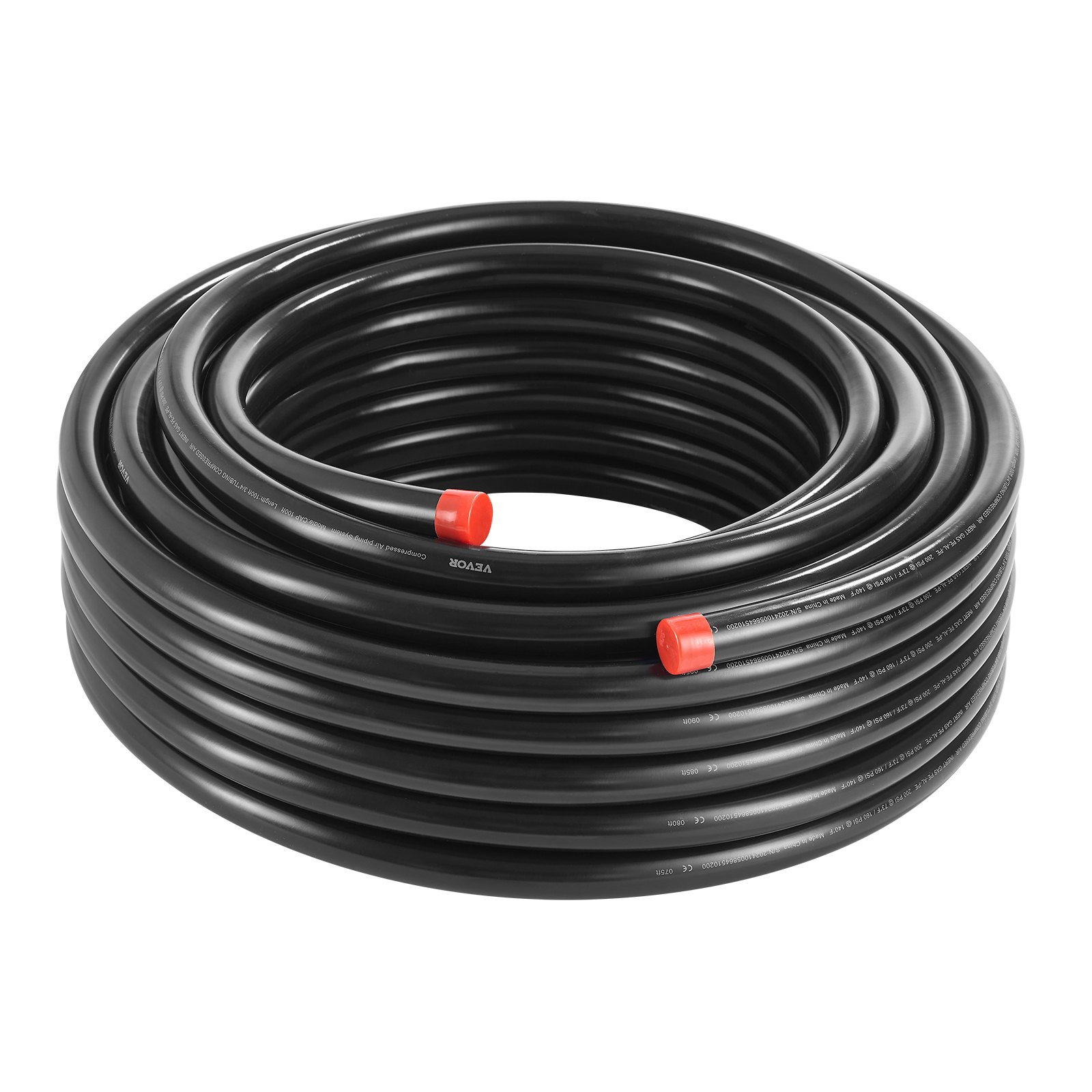 Air Compressor Line Kit 3/4'' x 100FT HDPE/Aluminum Shop Air Piping System Black - Picture 10 of 11