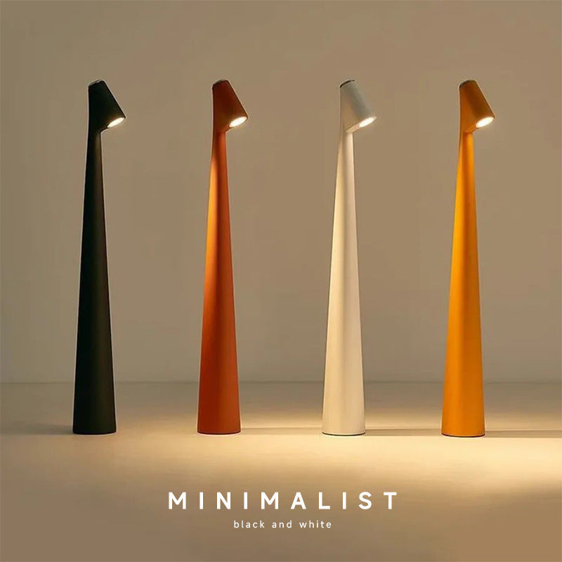 Lunara Minimalist Portable LED Bedside Lamp with Artistic Design
