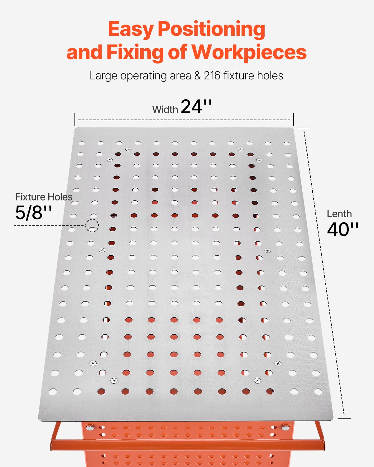 Welding Table 40"x24" Welding Workbench Table with 800LBS Static Weight Capacity